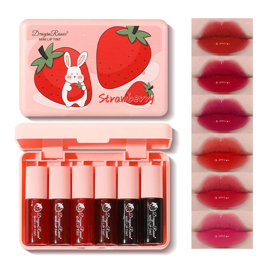 Eakroo 6 Colors Lip Tint Stain Mini Liquid Lipstick, Lip Gloss for Wom