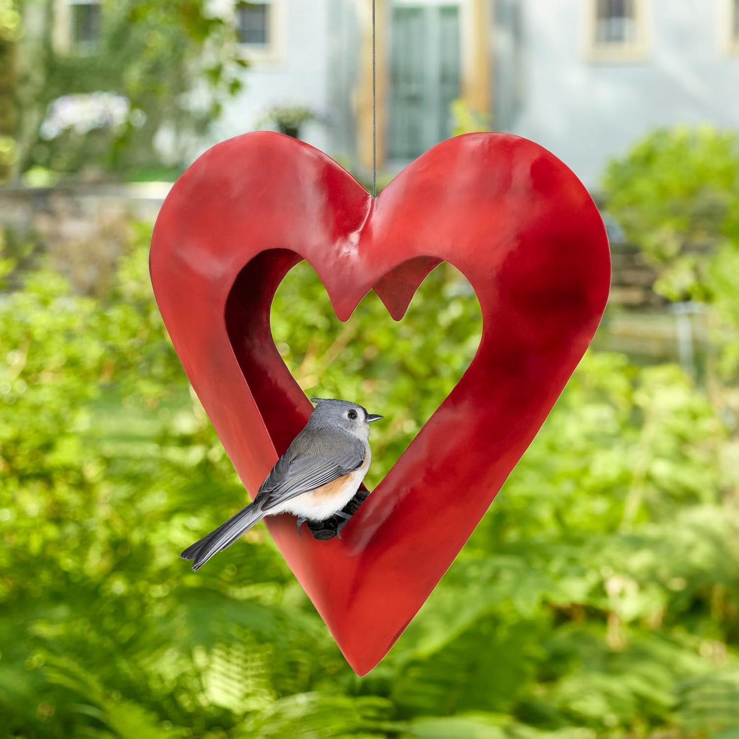 Good Directions Copper Heart Red Bird Feeder