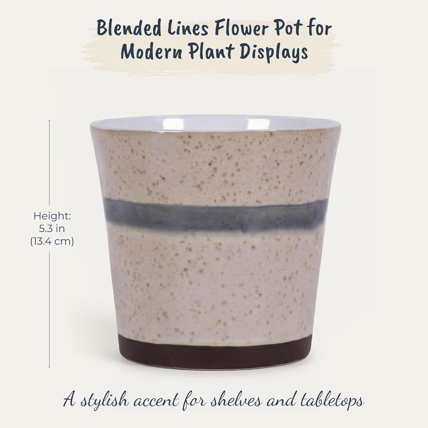 Blended Lines 6.5" Flower Pot, Multi Color