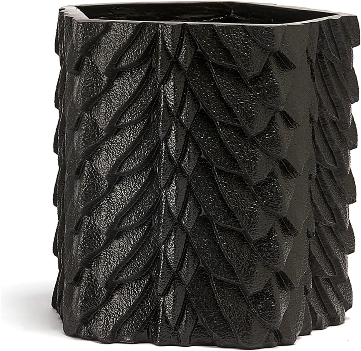 GUTE Dragon Scales Planter Pot & Vase Decanter - GOT, Fantasy I Plant and I Know Things - Black Marble Color 6" Flower Plant Vase - Dragón Monster Cylindrical for Home & Indoor