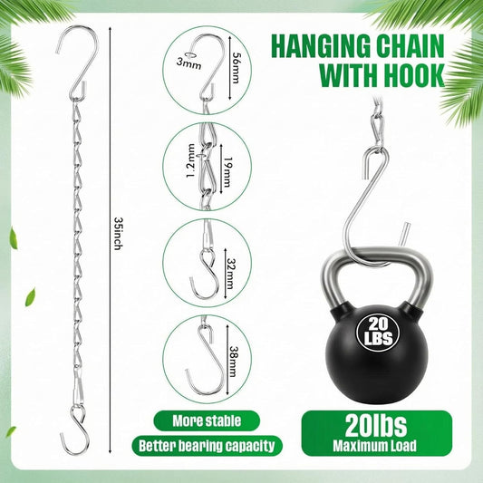 EBOOT 2 Pack Hanging Chain for Bird Feeders, Planters, Lanterns and Ornaments (35 Inch)