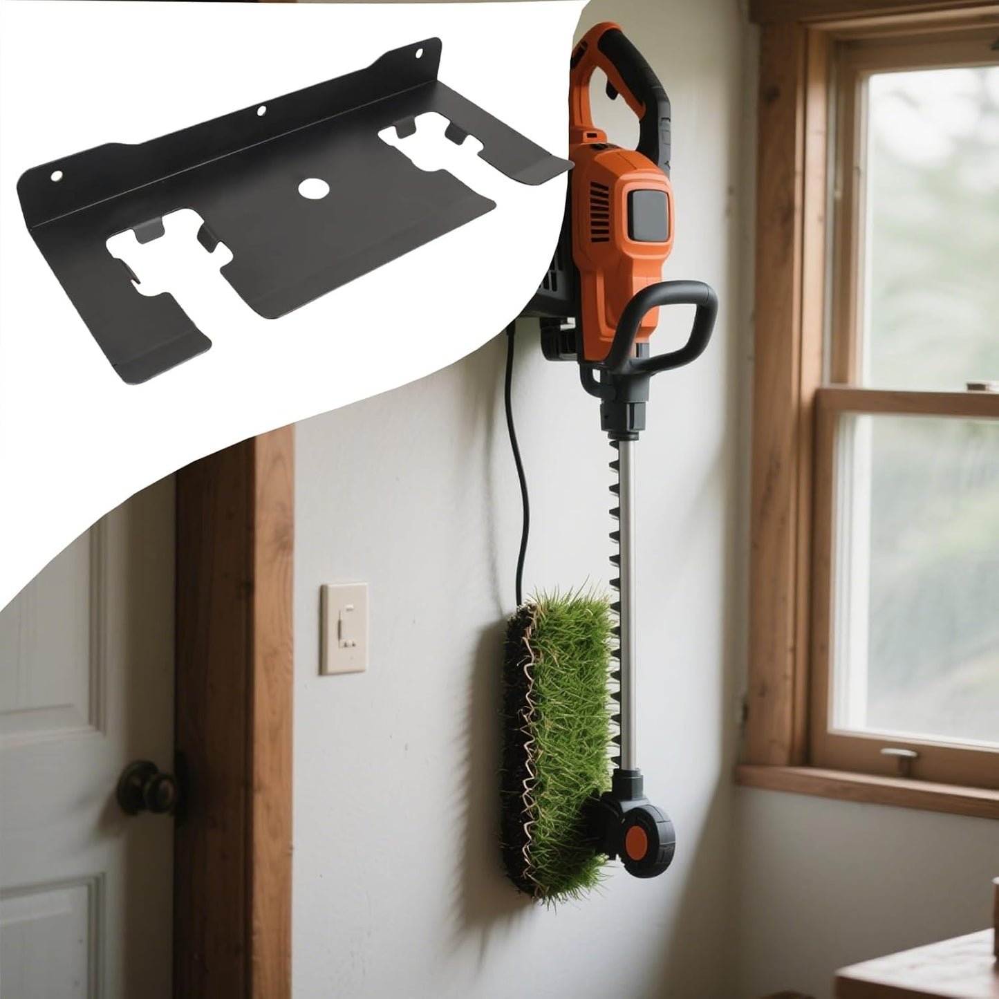 Garden Tool Organizer, Wall-Mounted Garden Tool Rack, Rust-Proof Space-Saving Multifunctional Home Organization, Garage, Workshop, Shed, Yard Storage Solution