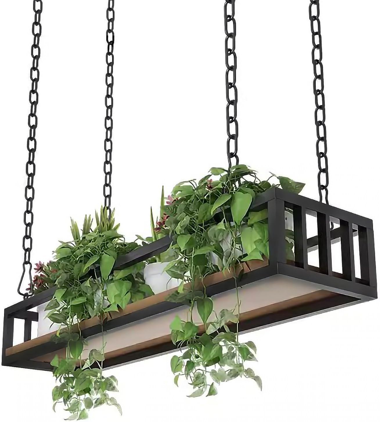 Adjustable Heavy Duty Ceiling Shelf for Plants & Pots – Floating Rack Stand for Home, Cafe, Flower Shop – 140cm Pot Holder for Indoor & Outdoor Use