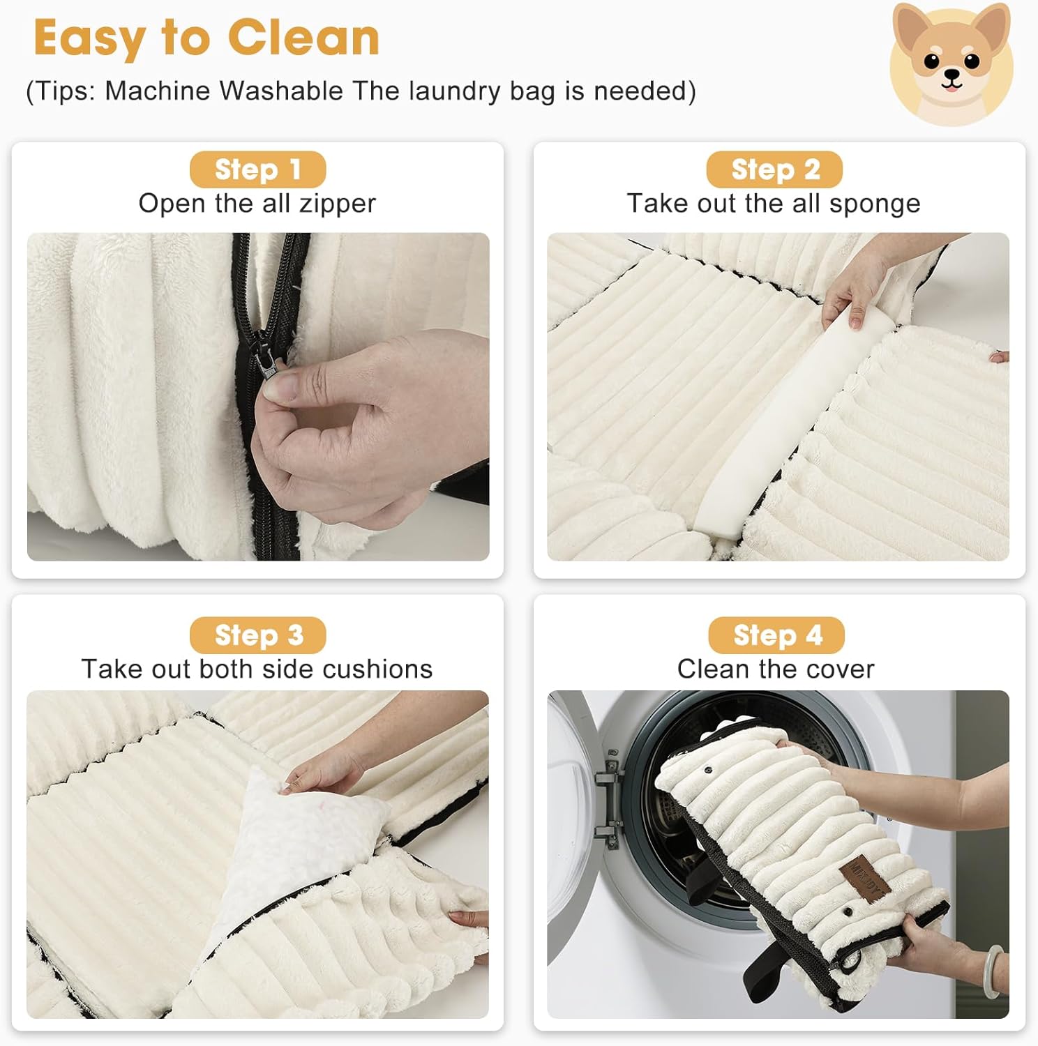 MIXJOY 6-in-1 Dog Car Seat for Small/Medium Dogs up to 25 lbs, Multi-F