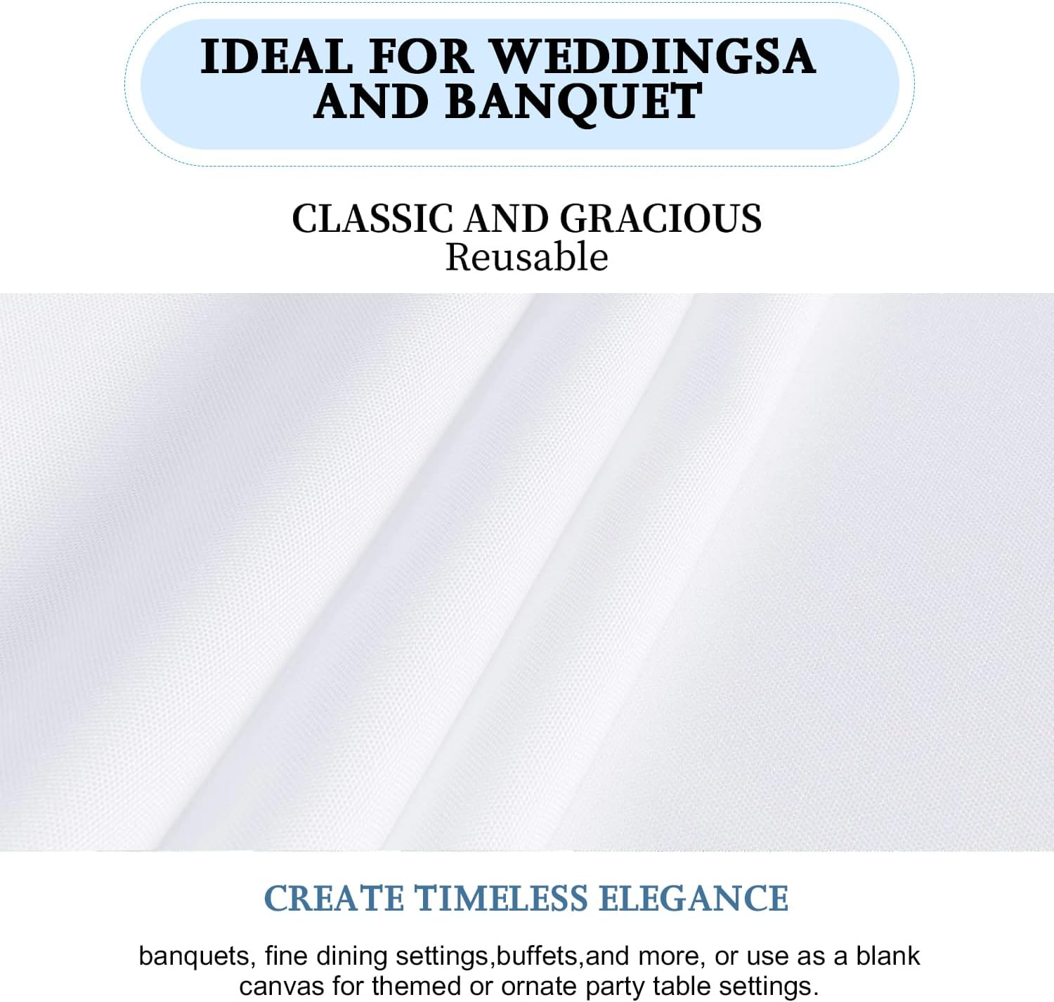 10 Pack White Table Cloth Rectangle Table 60 x 102 Inch Tablecloths fo