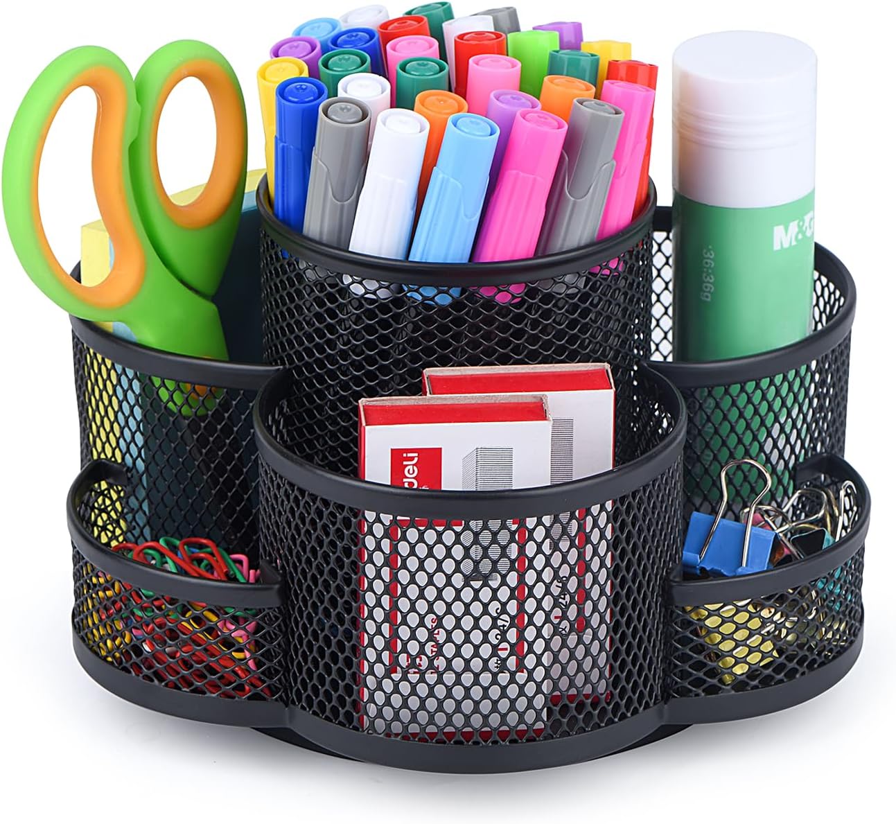 Topwey Pen Holder for Desk, 360 Rotating Pencil Holder, Cup Holder for