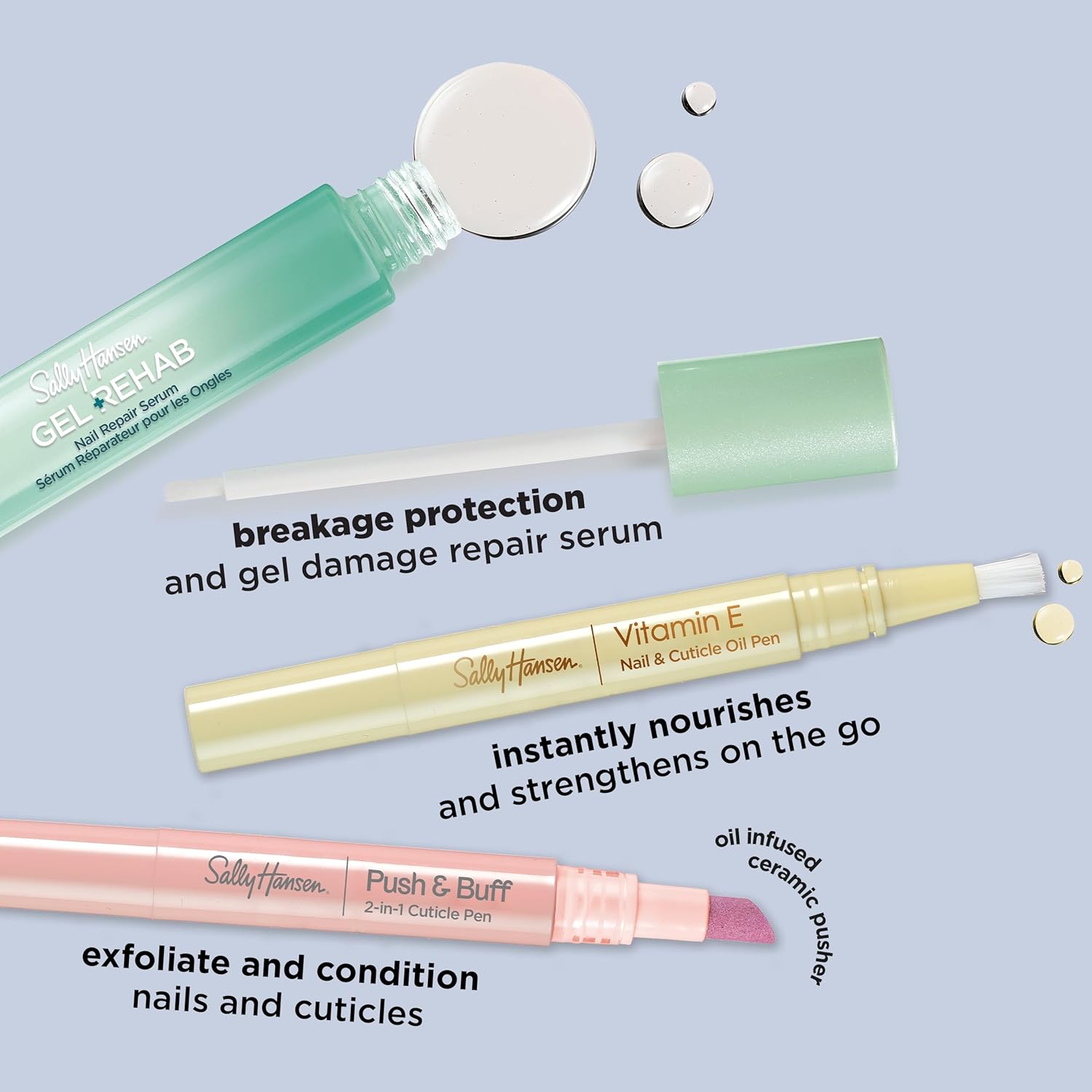 Sally Hansen Push & Buff 2-in-1 Cuticle Care Treatment Pen | Exfoliate