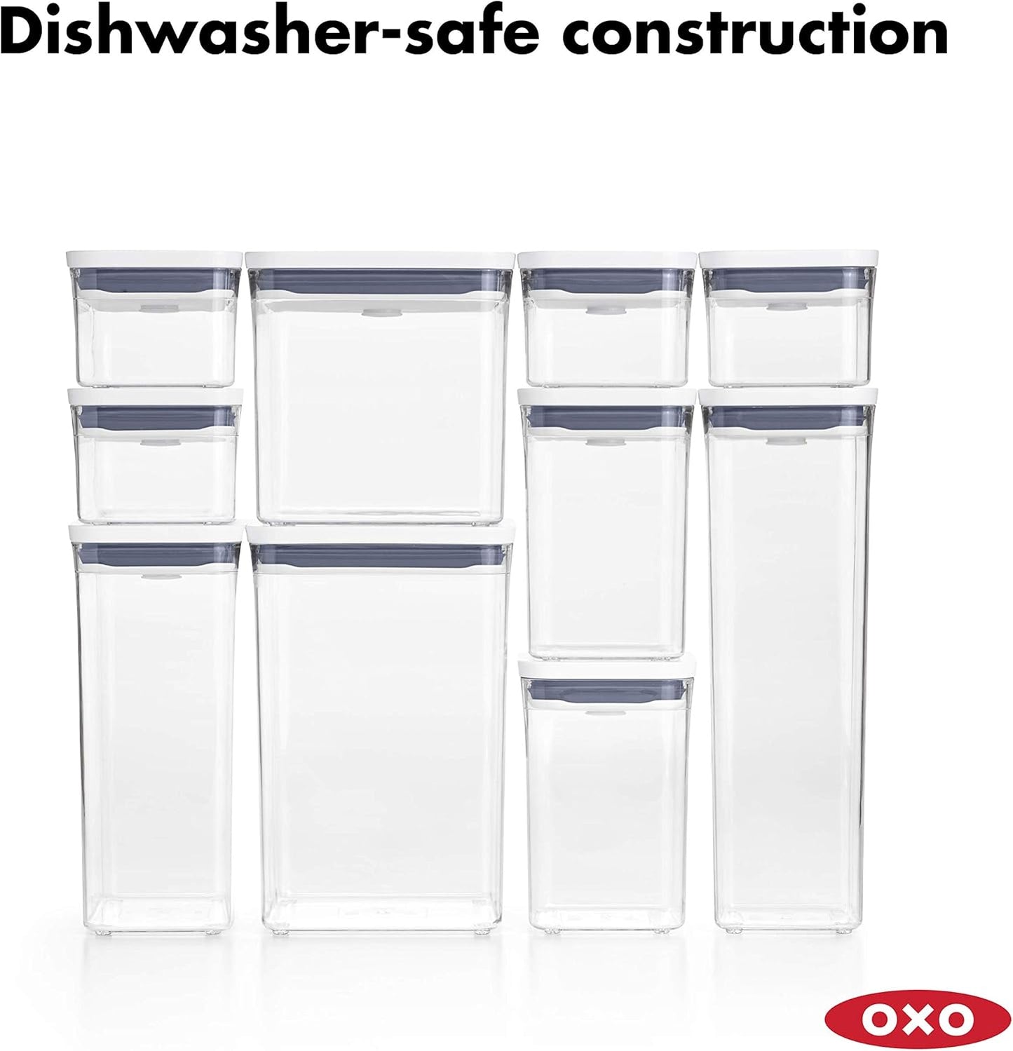 OXO Good Grips POP Container - Airtight Food Storage - Small Square Short 1.1 Qt Ideal for 1 lb of brown sugar or confectioner's sugar