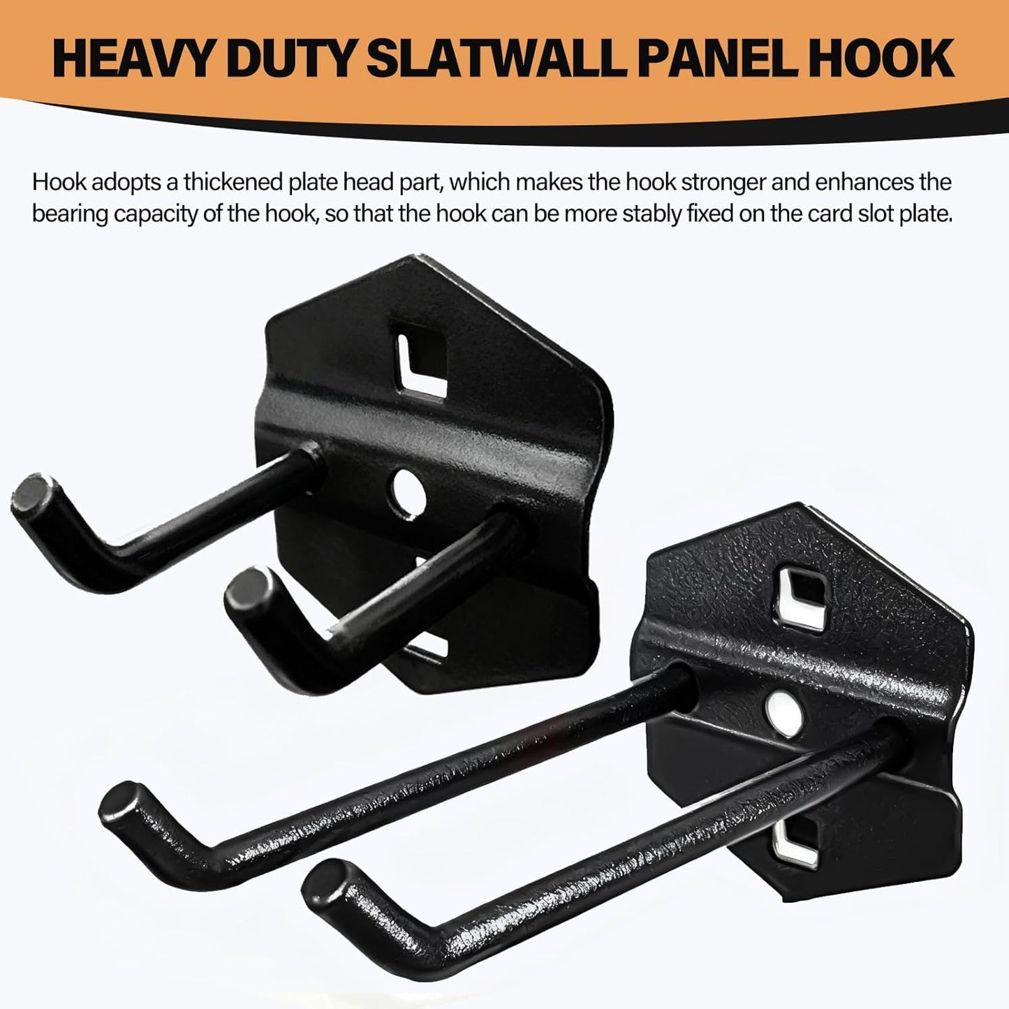 2 Pack Heavy Duty Steel Garage Storage Hooks, 2inch Large Utility Stee
