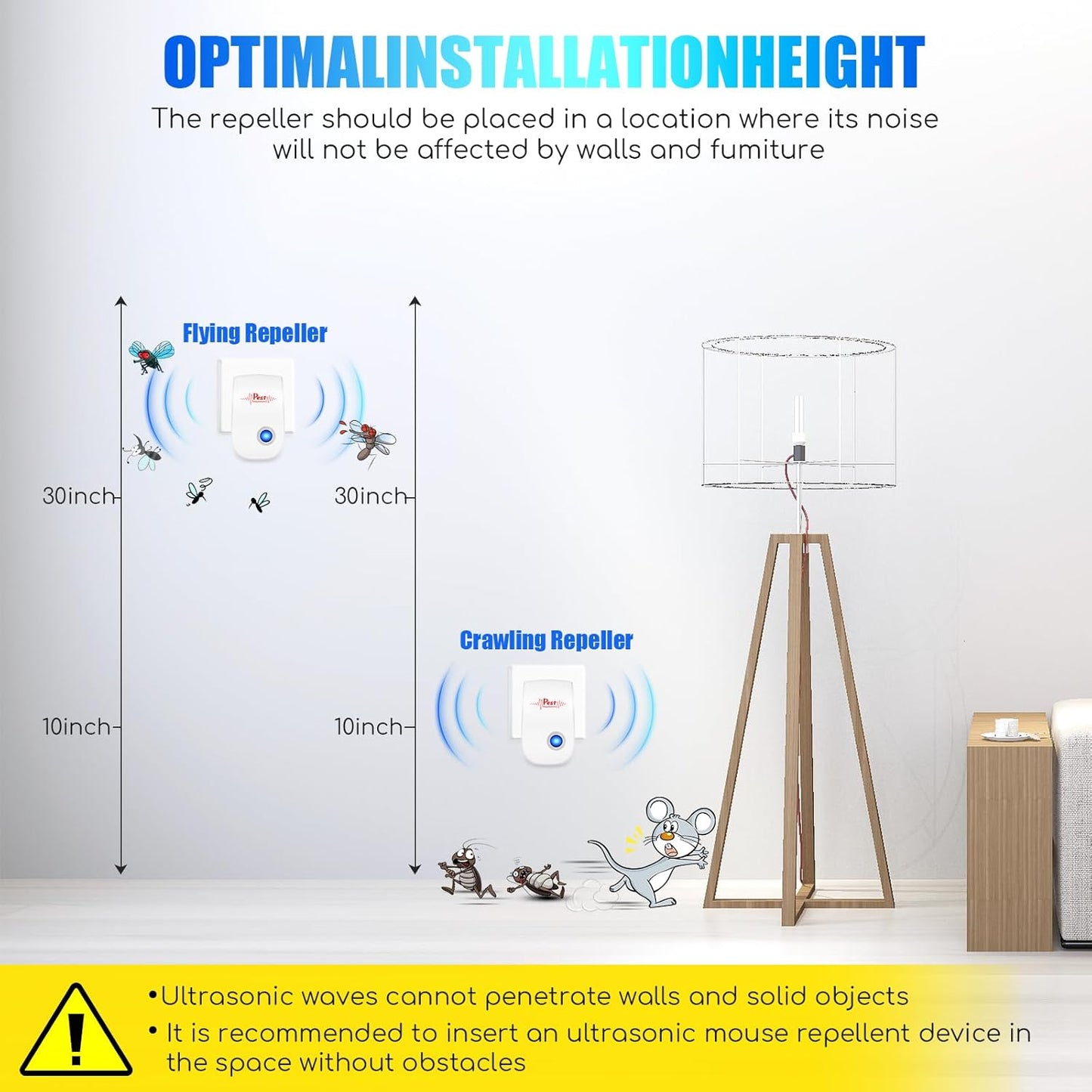 2026 10Pack Ultrasonic Pest Control Repeller Electronic Mouse Repellen