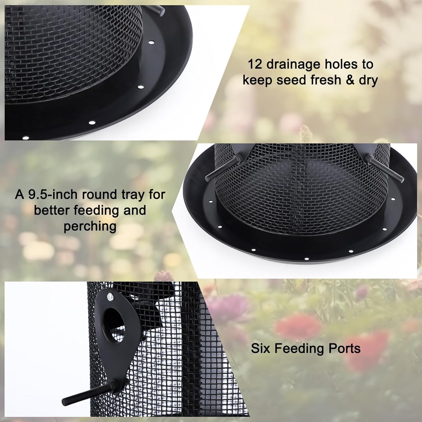 Gtongoko Hanging Bird Feeders for Outdoors 6.5 LB Large Capacity Squir