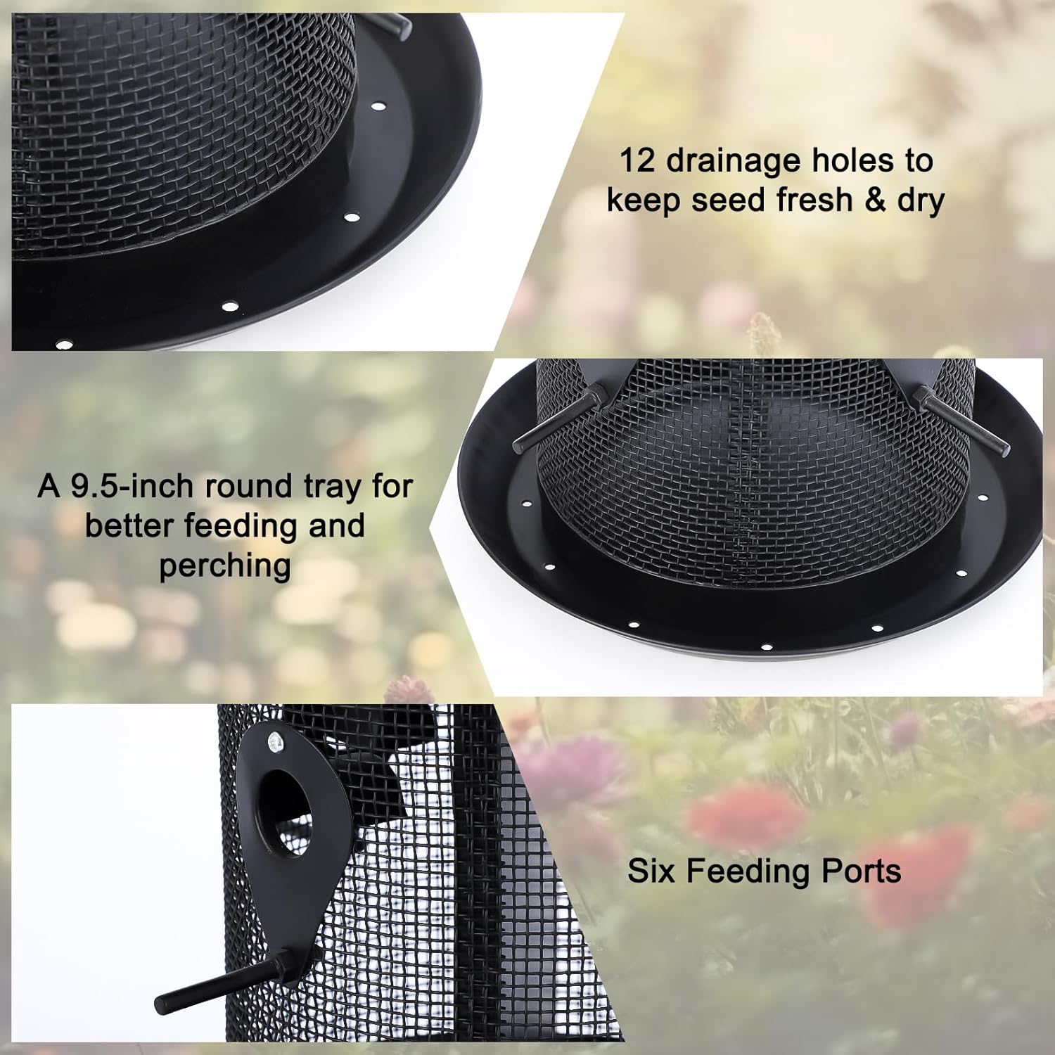 Gtongoko Hanging Bird Feeders for Outdoors 6.5 LB Large Capacity Squir