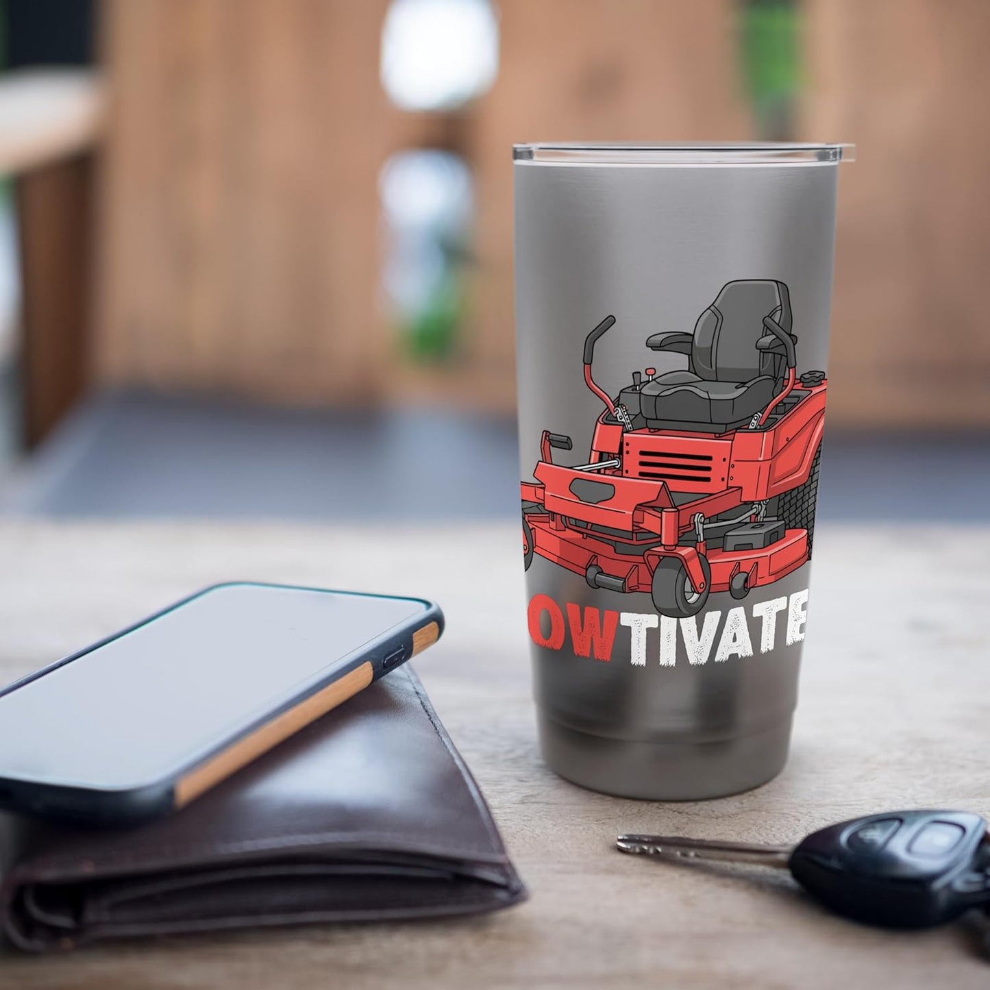 Mowtivated Lawn Mowing Funny Yard Work Stainless Steel Insulated Tumbler