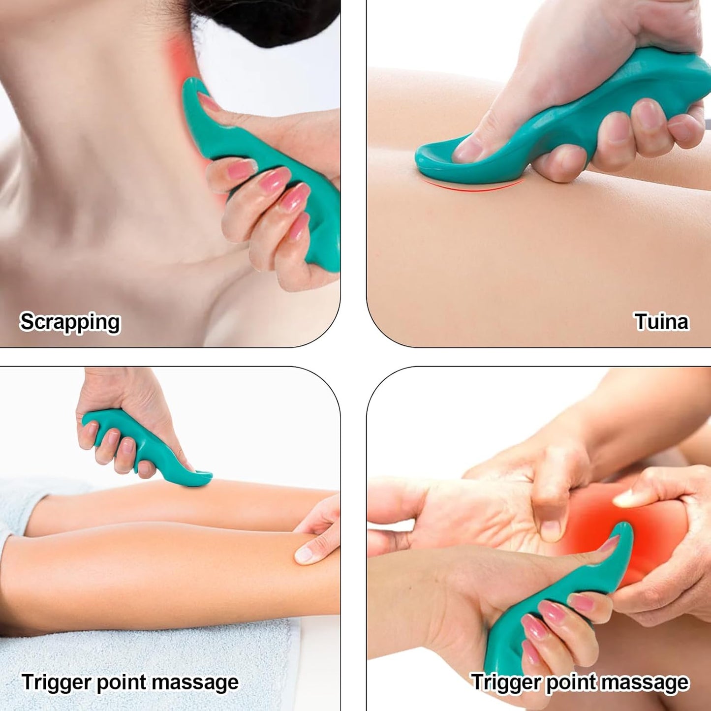Manual Trigger Point Massage Tool and Thumb Saver for Full Body Deep T