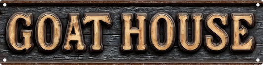 Vintage Tin Goat House Sign Retro Metal Sign Suitable For Home Farm Ga