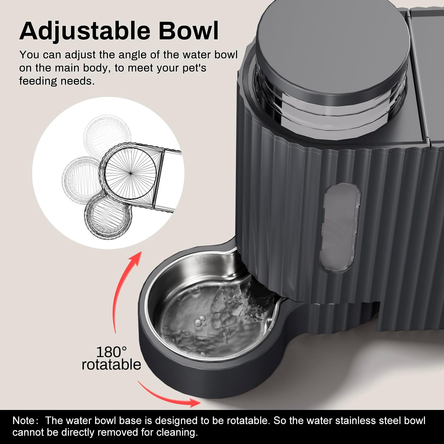 Gardner Pet Automatic Gravity Cat Food Feeder and Water Dispenser Stai