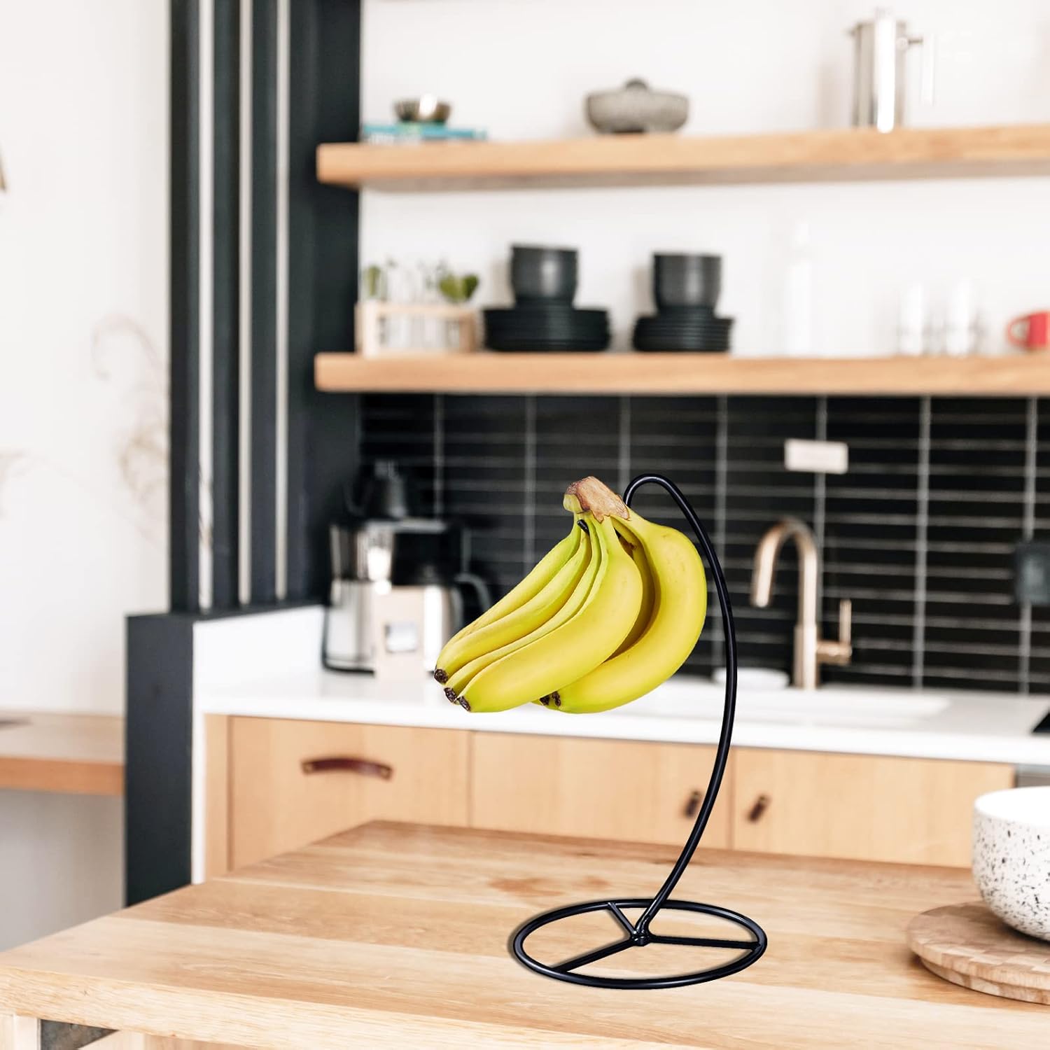 Banana Holder Stand, Banana Hanger Stand Black, Metal Bananas Tree Han