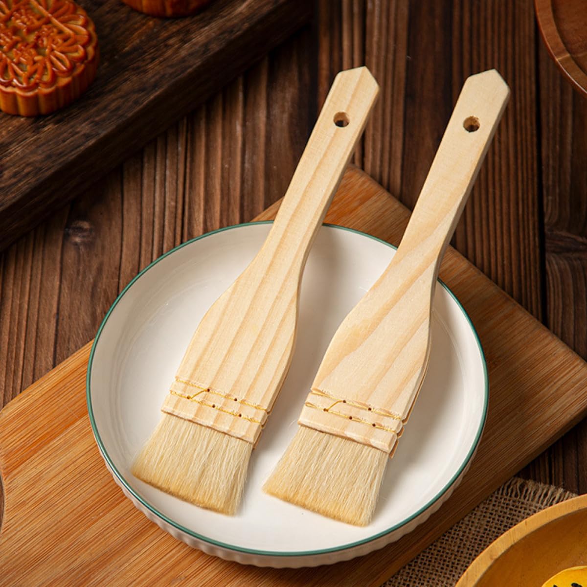 Milisten 2pcs Wool Basting Brush for Barbecue Bbq Sauce and Grill Mari
