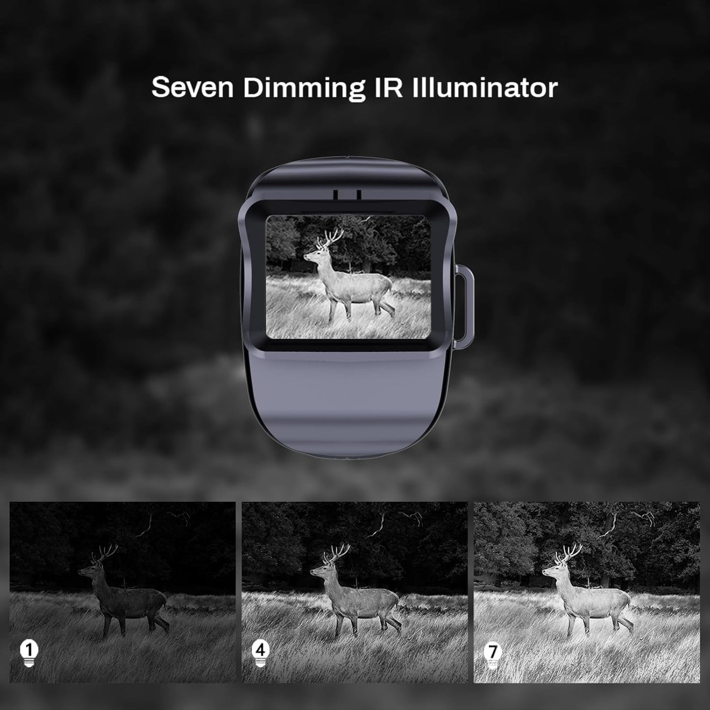 Night Vision Monocular with Full-Color, Digital Night Vision with 1500M Range with 850NM IR, 10X Digital Zoom, 7-Layer Coated Lens, 64GB TF Card, 5H Battery, IPX4 Waterproof for Outdoor Surveillance