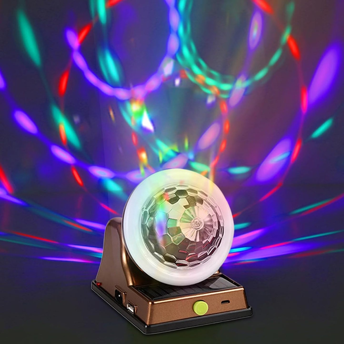 Solar Disco Light - Outdoor Color Changing Garden Lamp, RGB Terrace Sphere Decor with Automatic Dusk Activation, Sturdy Waterproof Housing, Ideal for Lawn Wedding Patio Parties