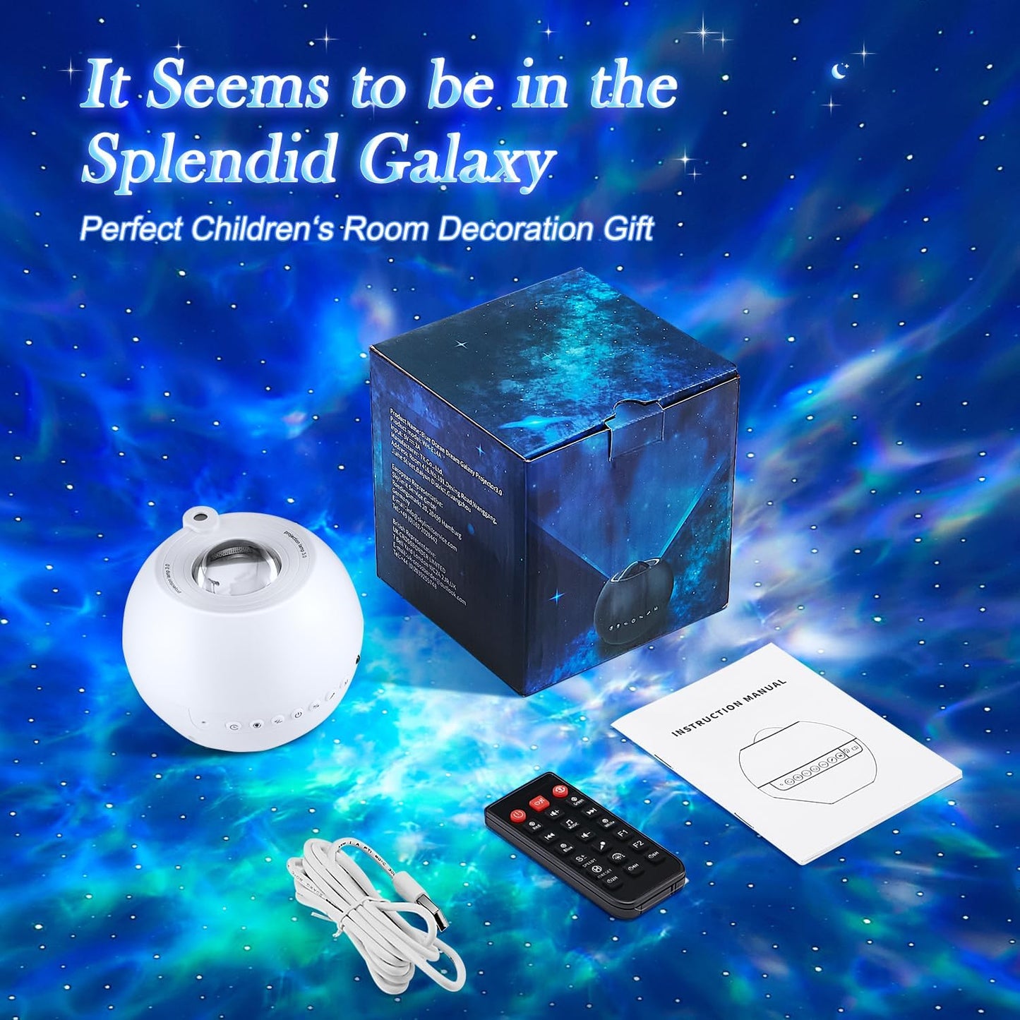 One Fire Galaxy Projector Star Projector Night Light Projector 360 Effects Northern Lights Lava Lamp 15 White Noise Room Lights Room Decor Bluetooth Teen Girl Gifts for Boys Gift Ideas Birthday Gifts