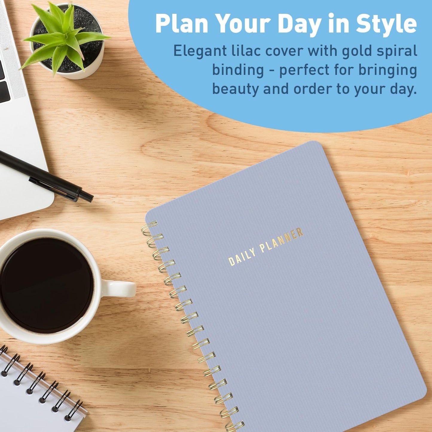 Sweetzer & Orange Daily Planner Notebook – Undated Two-Page Daily Layo