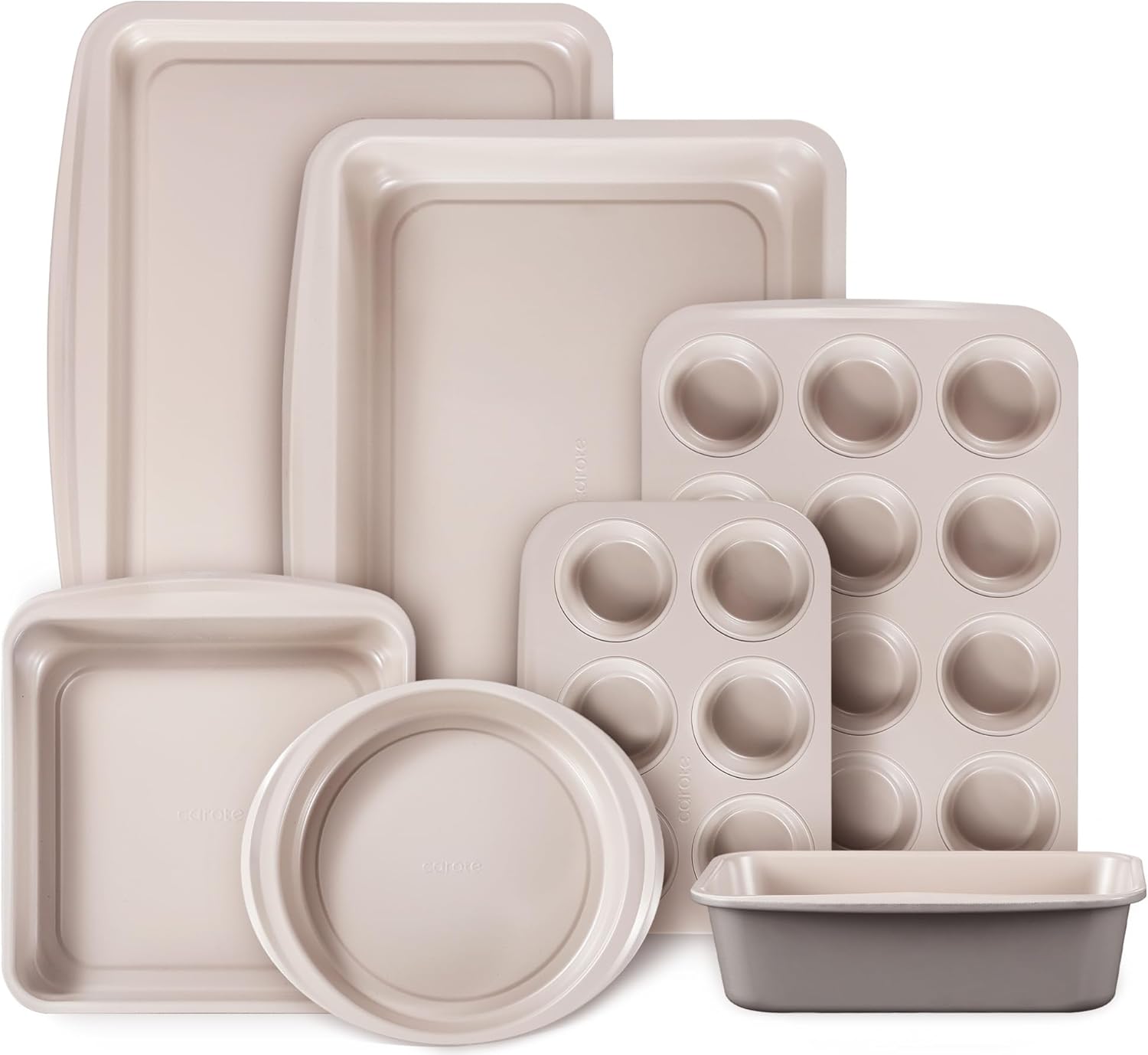CAROTE 7-Piece Nonstick Stackable Baking Pans Set - Bakeware Sets Incl