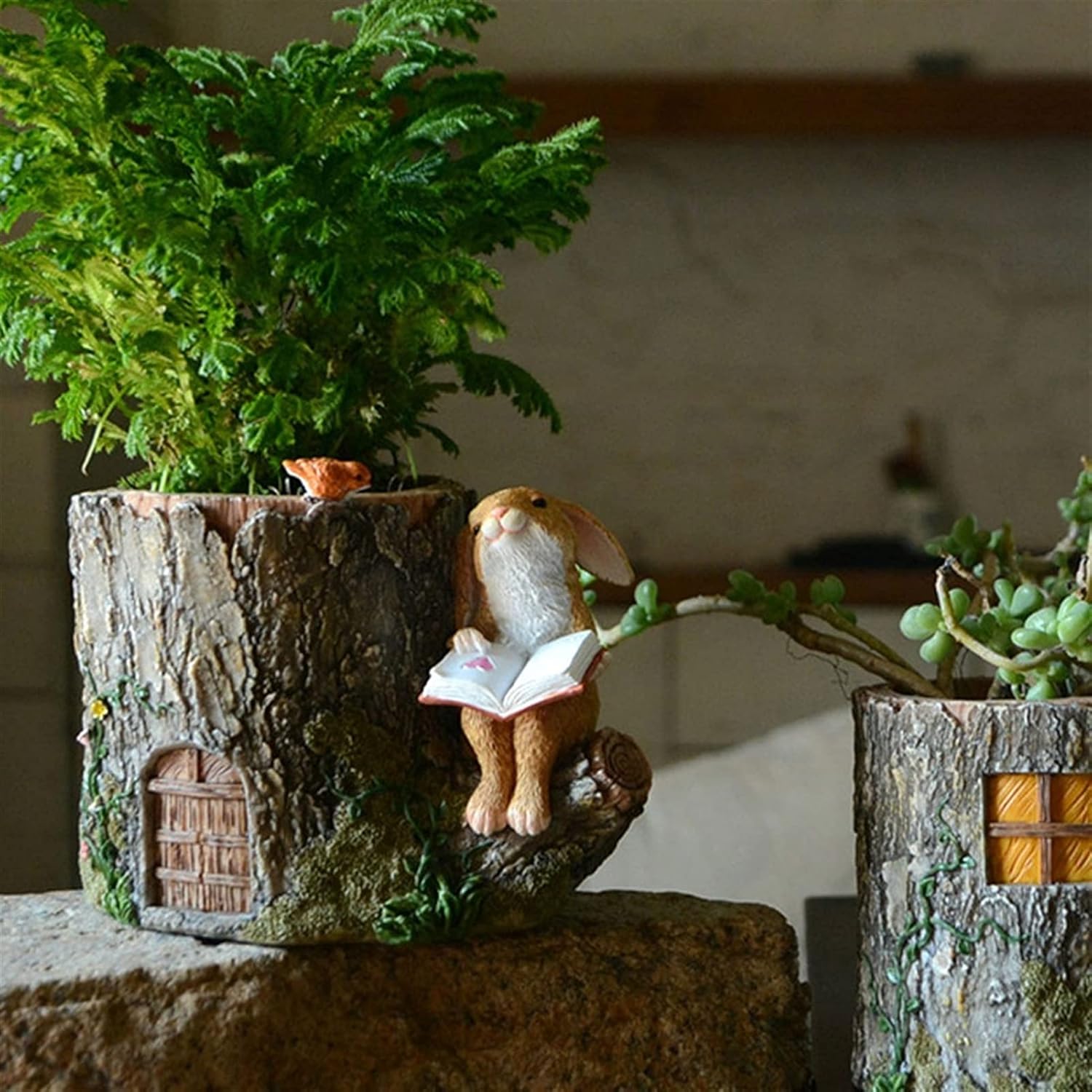 Desktop Decorations Creative Desktop Ornaments Cute Rabbit Flower Pots
