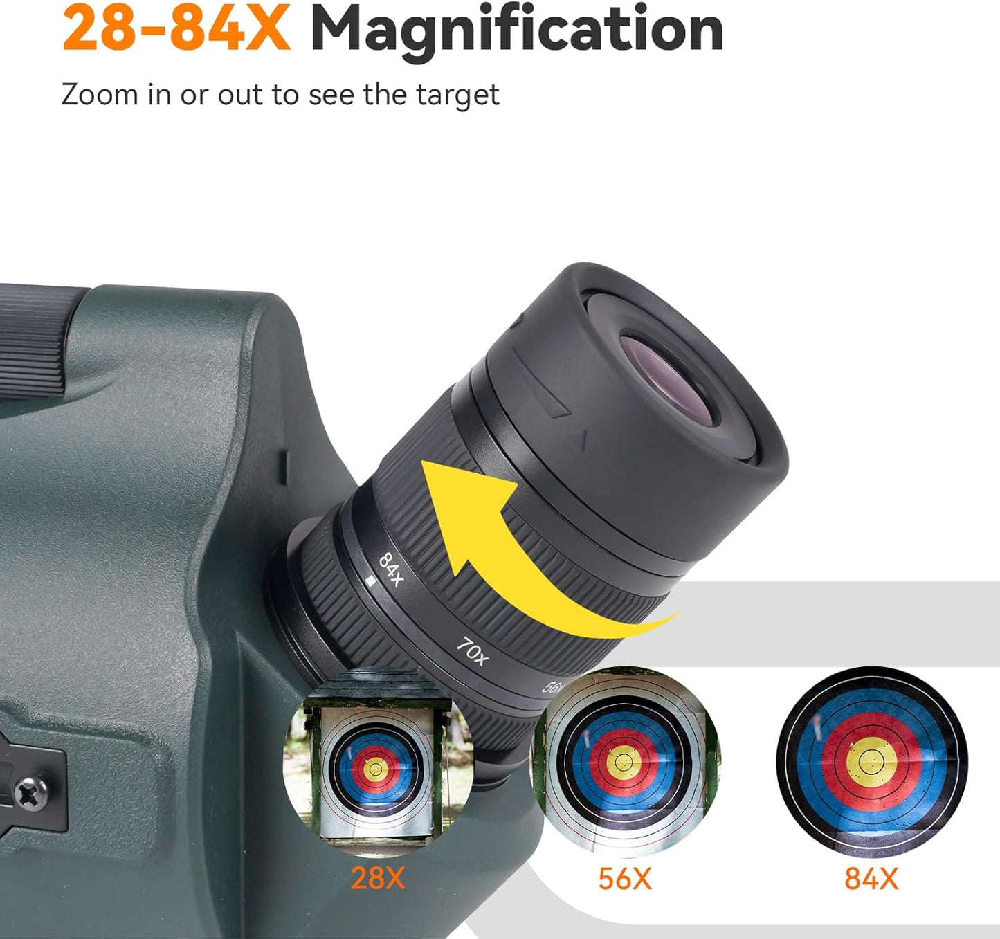 SVBONY SV41Pro 80mm Mak Spotting Scope, Compact Spotter Scope, 28-84X Zoom Eyepiece, 1.8kg Lightweight, Spotting Scopes for Target Shooting, Bird Watching, for Both Terrestrial and Astronomical Use
