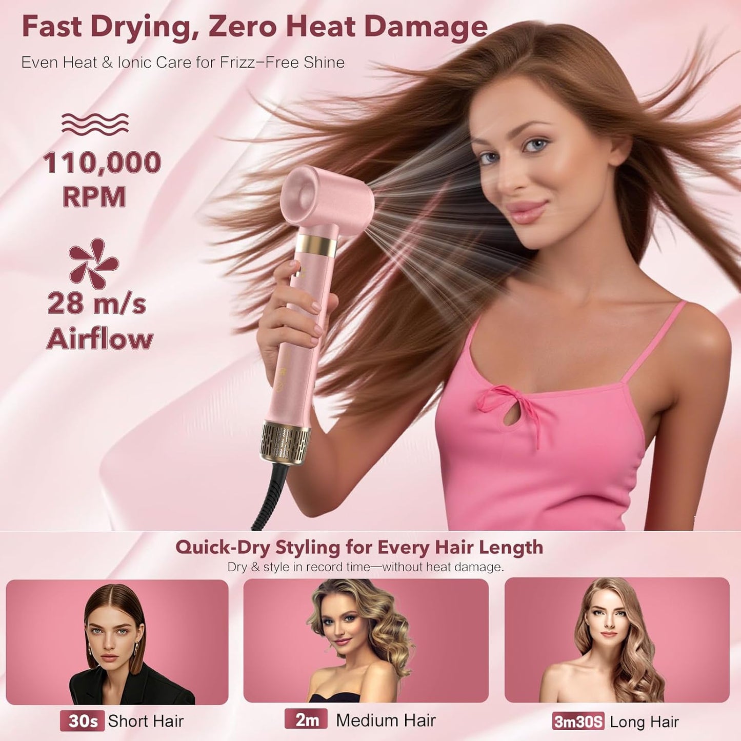 StyleVibe 6-in-1 Air Styler, Hair Dryer & Blow Dryer Brush with Travel
