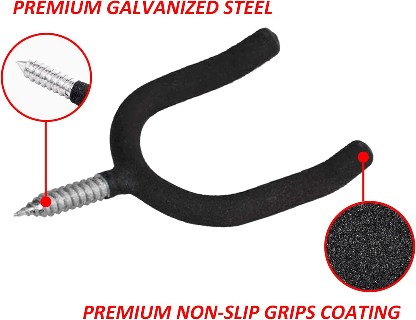 3 Pieces Heavy Duty Garage Storage Screw in Utility Tool Wall Mount U Tool Hanger Hook