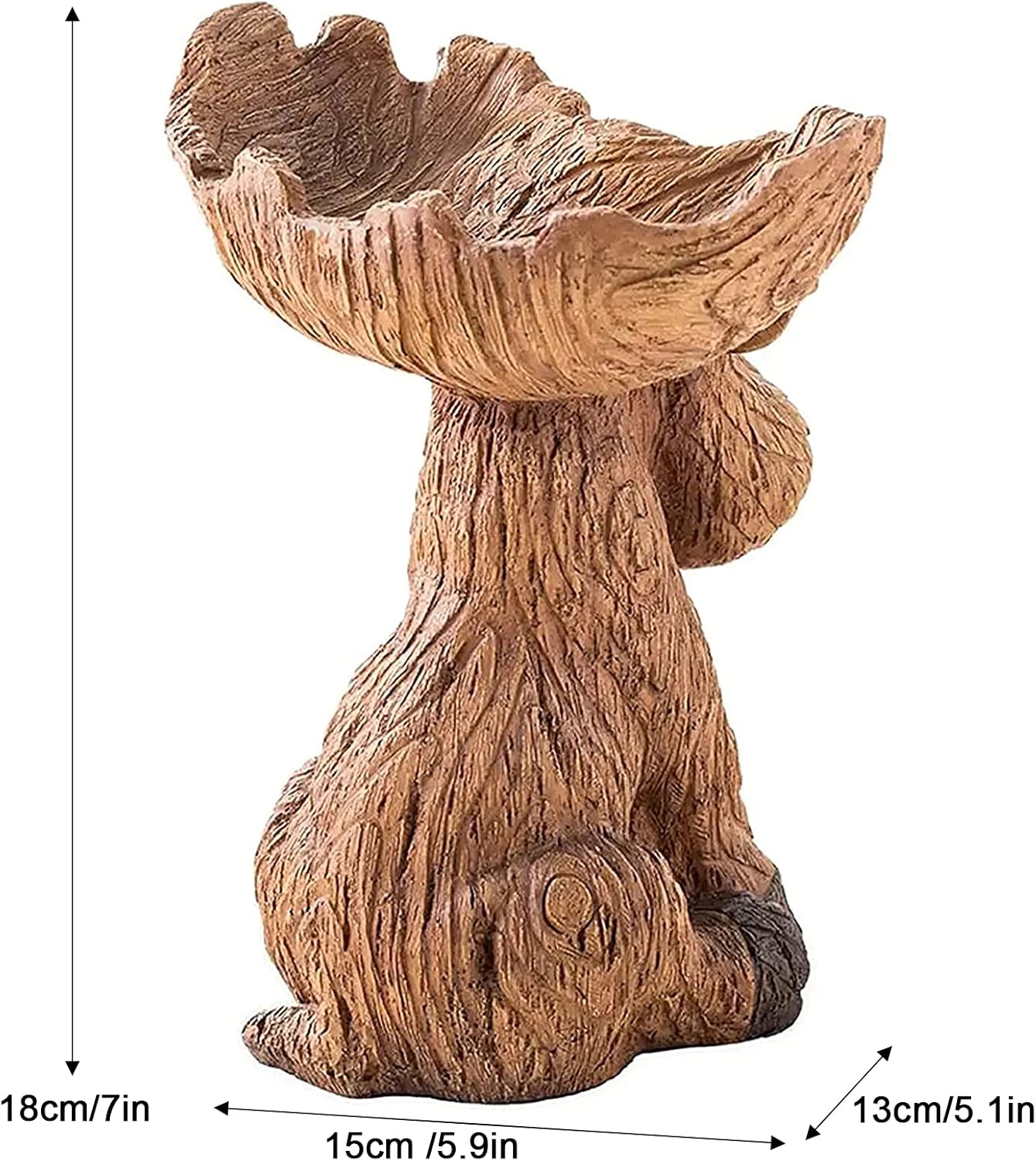 Cattle Statue Feeder Ornaments, Bird Feeder Realistic Durable Outdoor Calf Resin Sculpture Statue,Garden Ornaments,Yard Decorations Gift