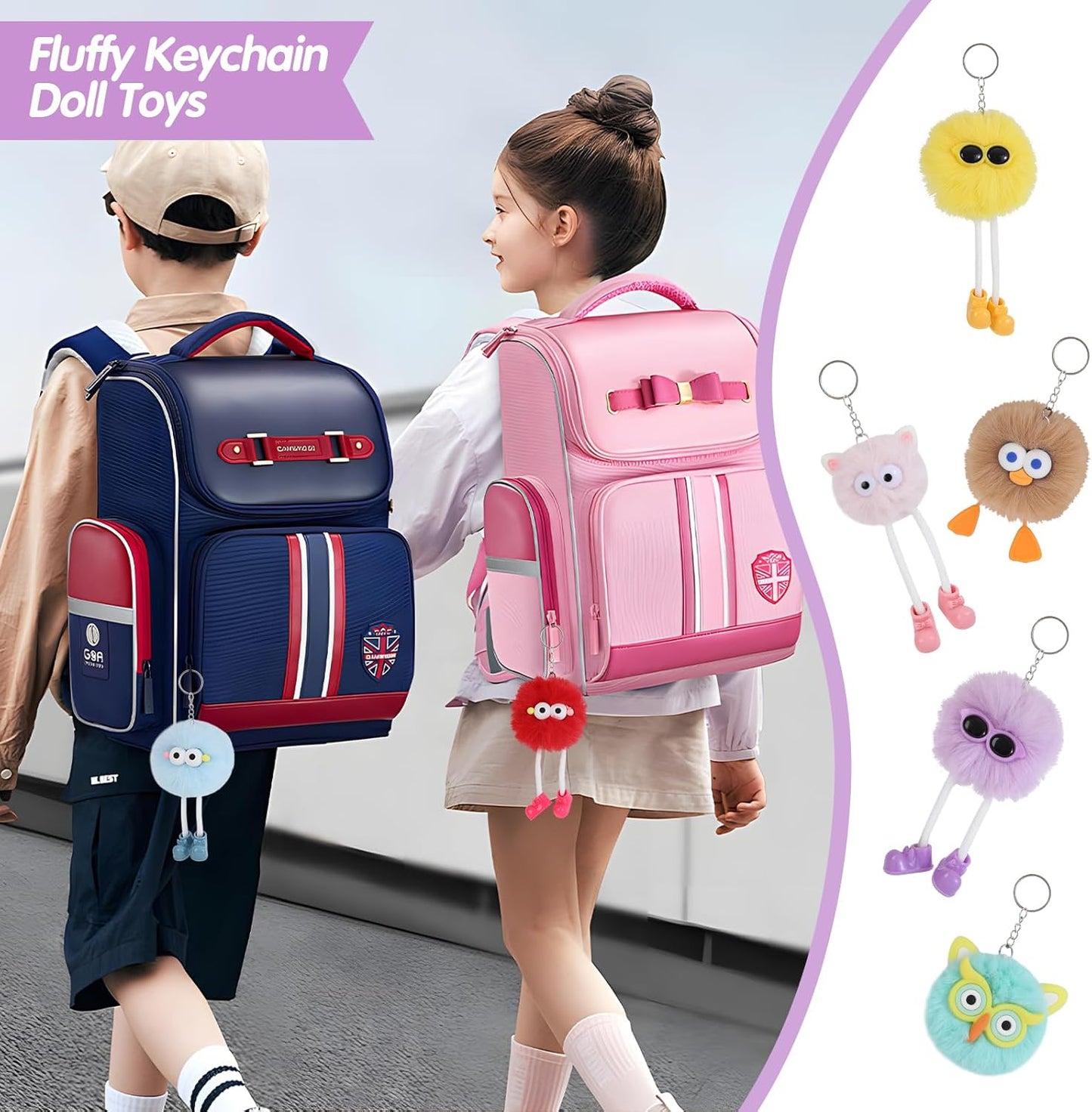 24 PCs Party Favors Keychains - Easter Egg Fillers for Kids Easter Egg Stuffers Classroom Goodie Bags Pinata Toys Classroom Prizes Elementary Carnival Prizes in Bulk