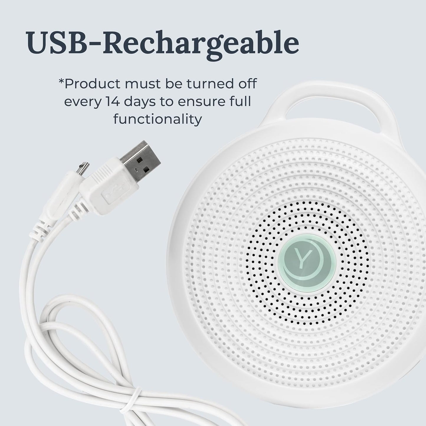 Yogasleep Rohm Portable White Noise Sound Machine, 3 Soothing Natural Sounds with Volume Control, Sleep Therapy For Adults, Kids & Baby, Noise Cancelling for Office Privacy & Meditation, Registry Gift
