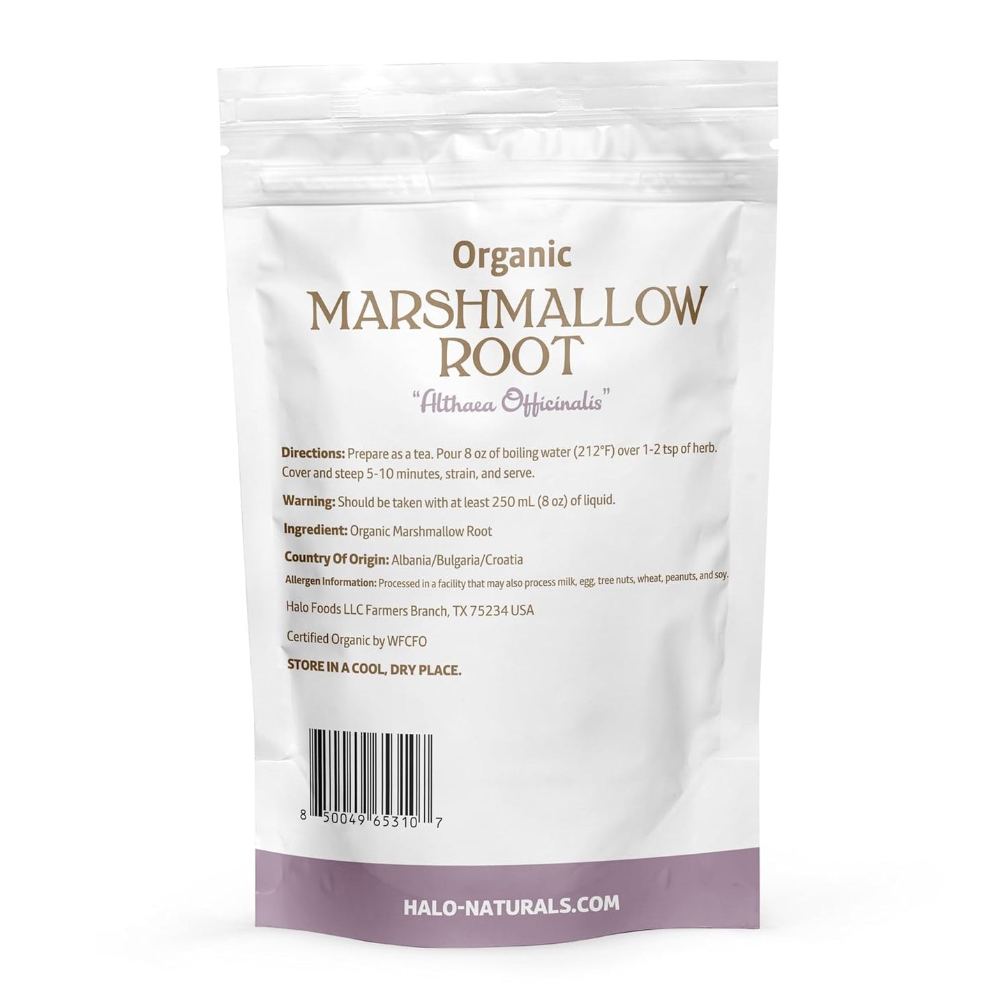Organic Marshmallow Root Cut & Sifted, 4 Ounces (Althaea officinalis) USDA Certified | Resealable Pouch| Packaged in The USA (Pack of 1)