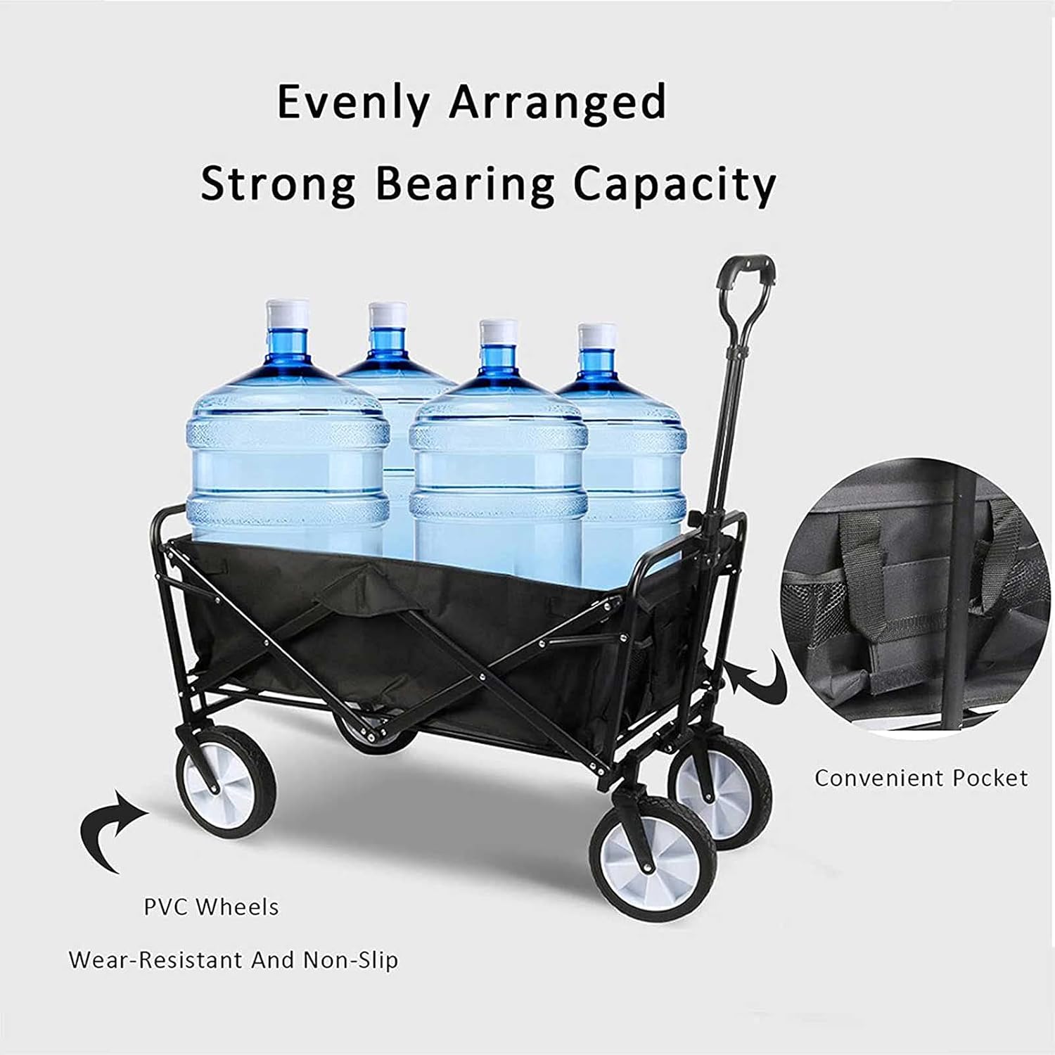 Foldable Wagon Cart Garden Cartoutdoor Multifunctional Sports Wagon wi