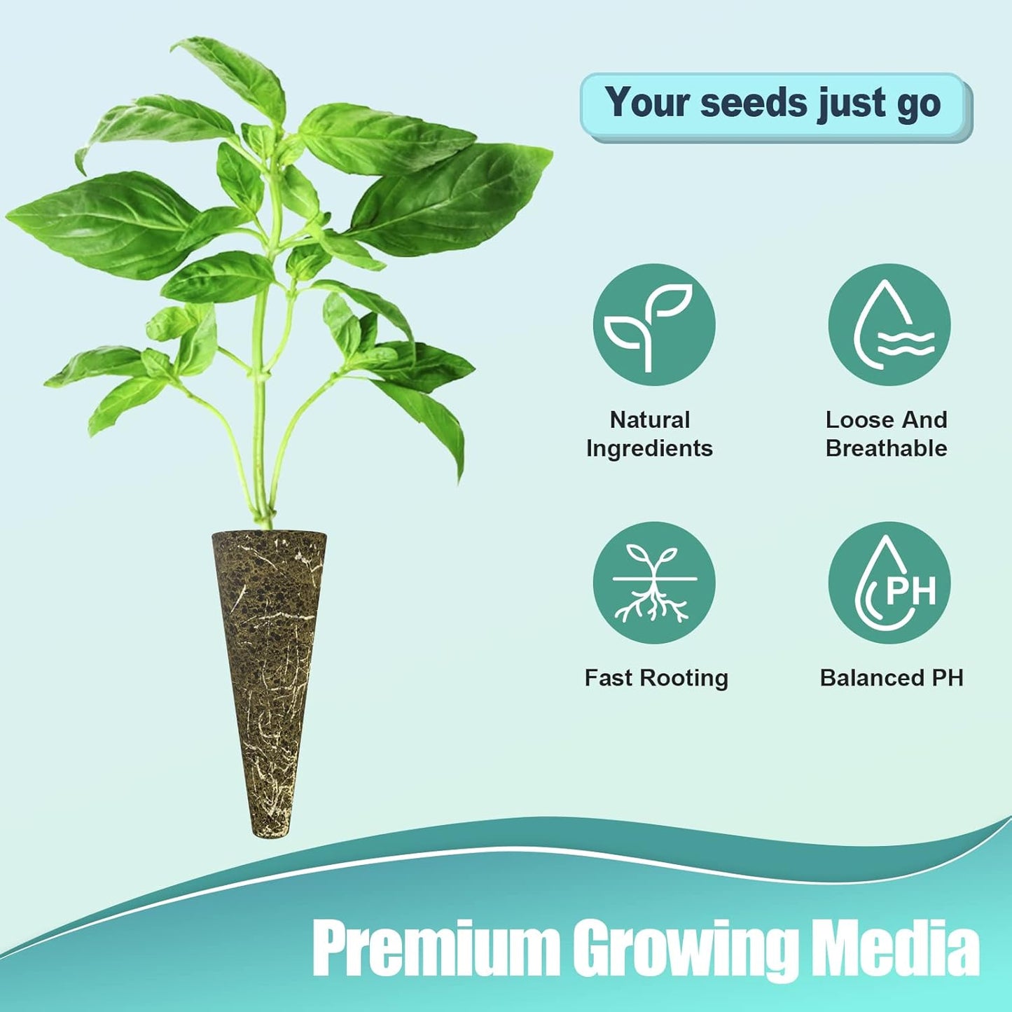 124 pcs Seed Pod Kit for Aerogarden, Grow Anything Kit for Indoor Hydr