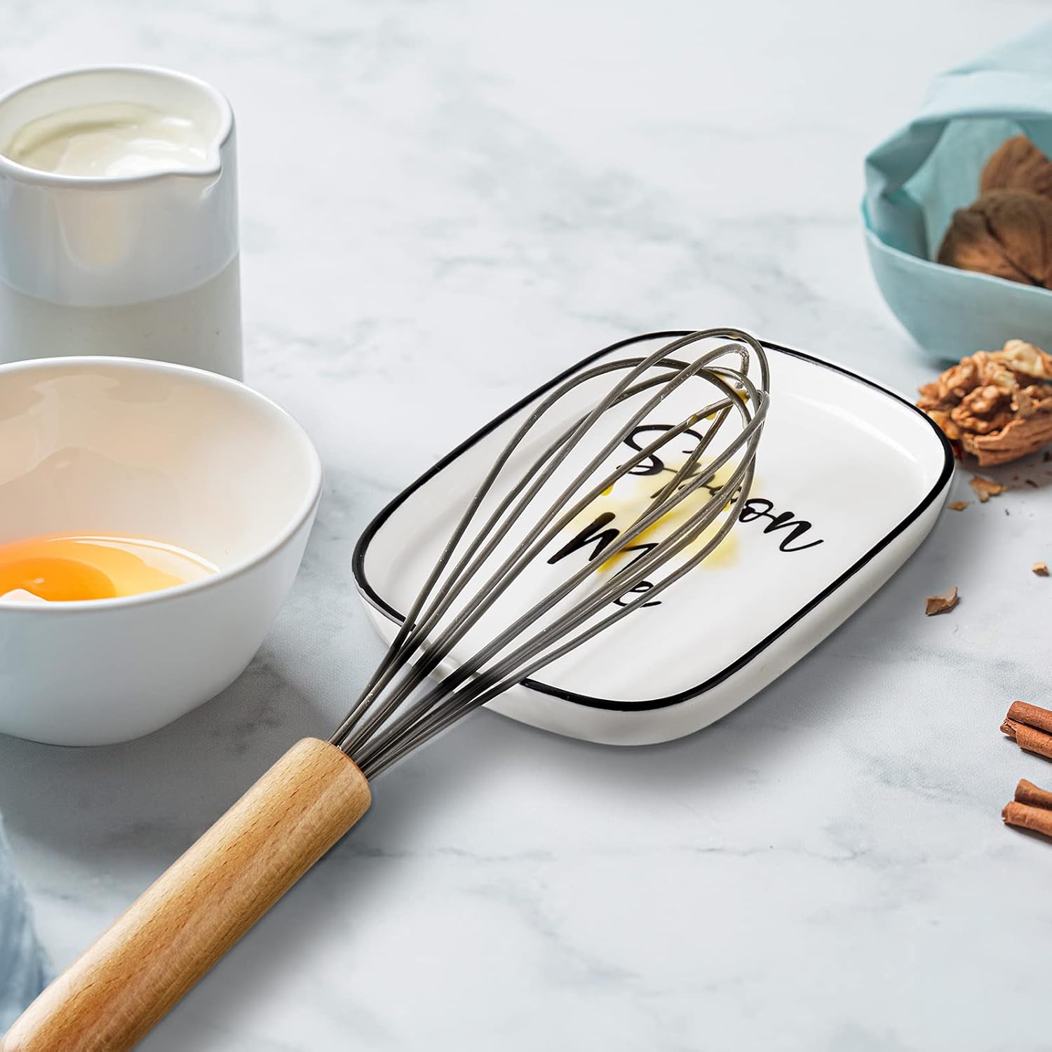 Ceramic Spoon Rest for Stove Top, Large Spoon Holder for Kitchen Count