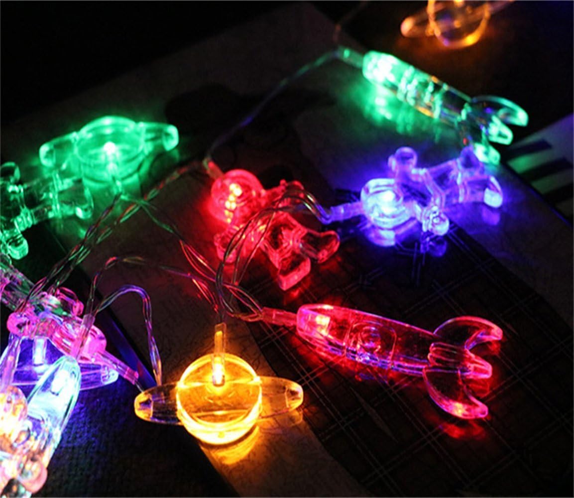 AceList 10 LED Children's Room LED String Light Astronaut Spaceship Ro