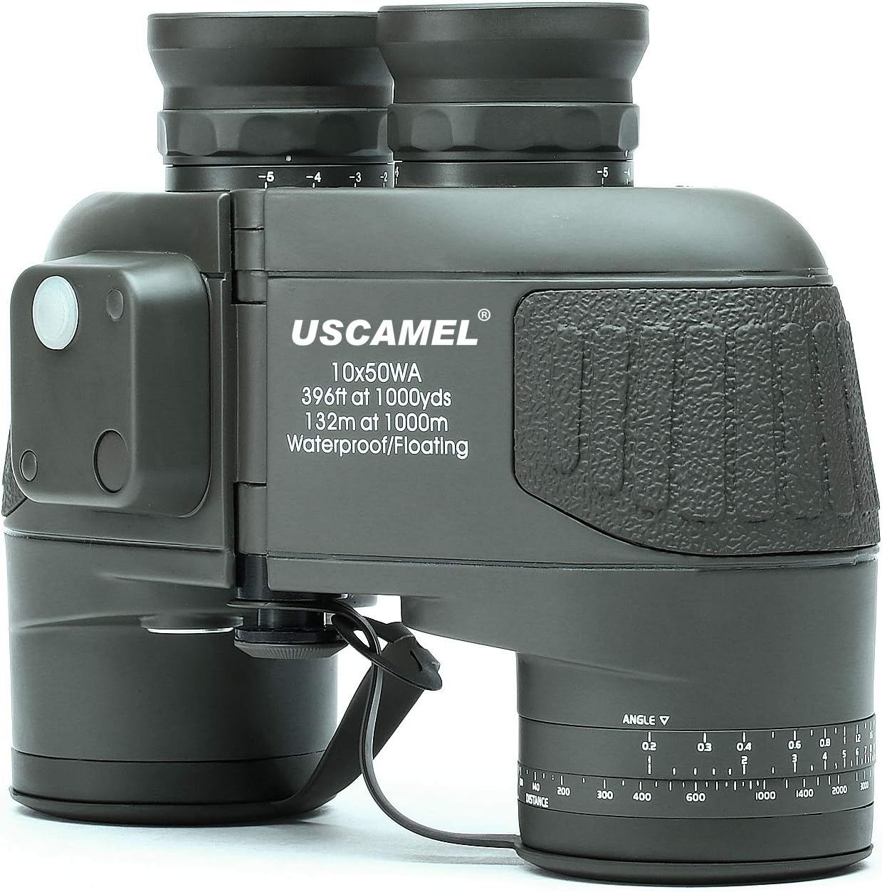 USCAMEL 10X50 Marine Binoculars for Adults with Rangefinder Compass, Waterproof Marine Binoculars for Sailing Boating Fishing