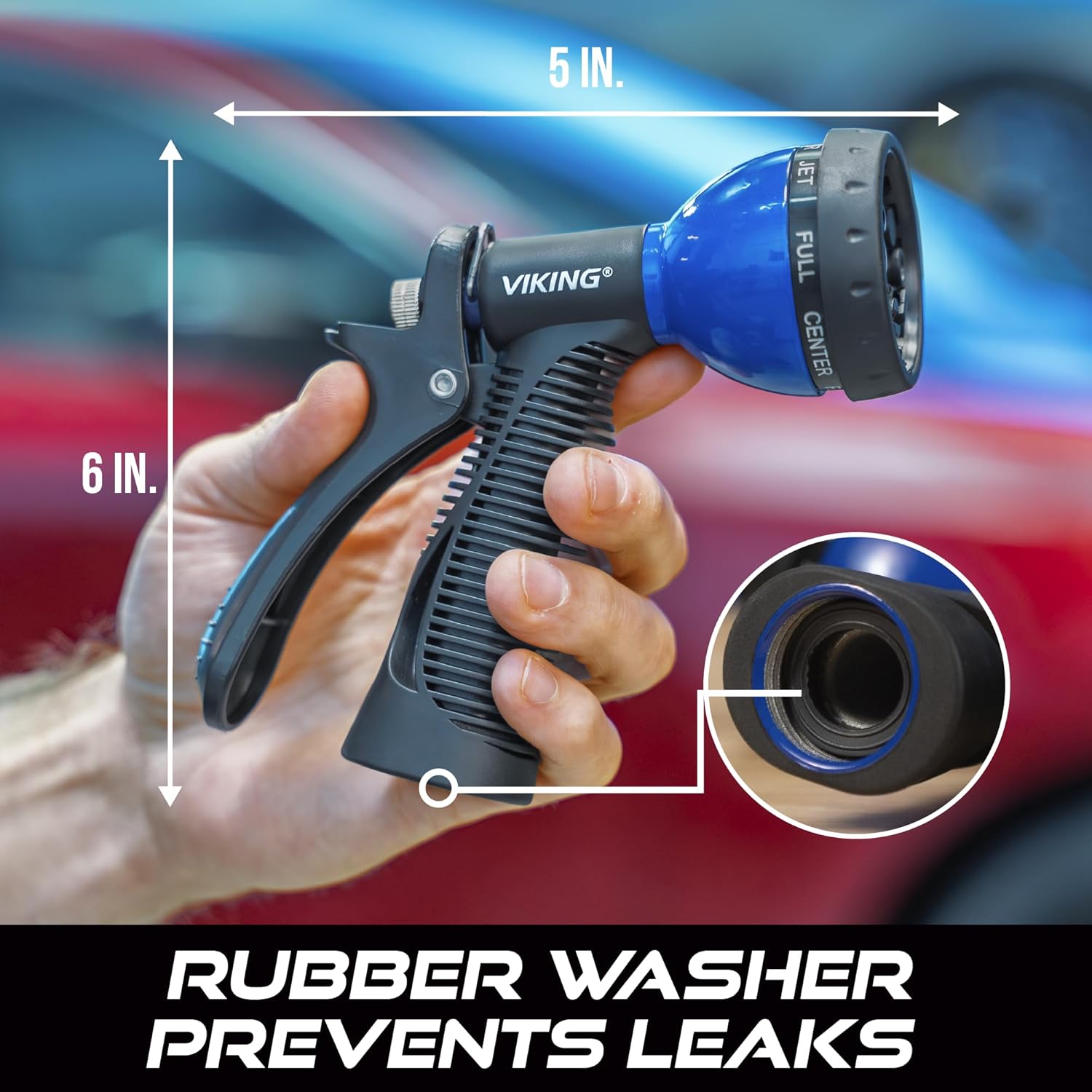 VIKING Hose Nozzle, Garden Hose Nozzle with 8 Spray Patterns, Adjustab