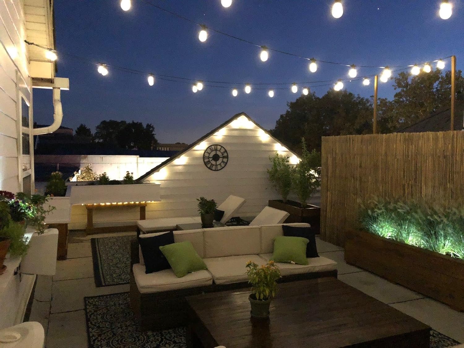 Brightech Ambience Pro Solar Powered Outdoor String Lights -27 ft Comm