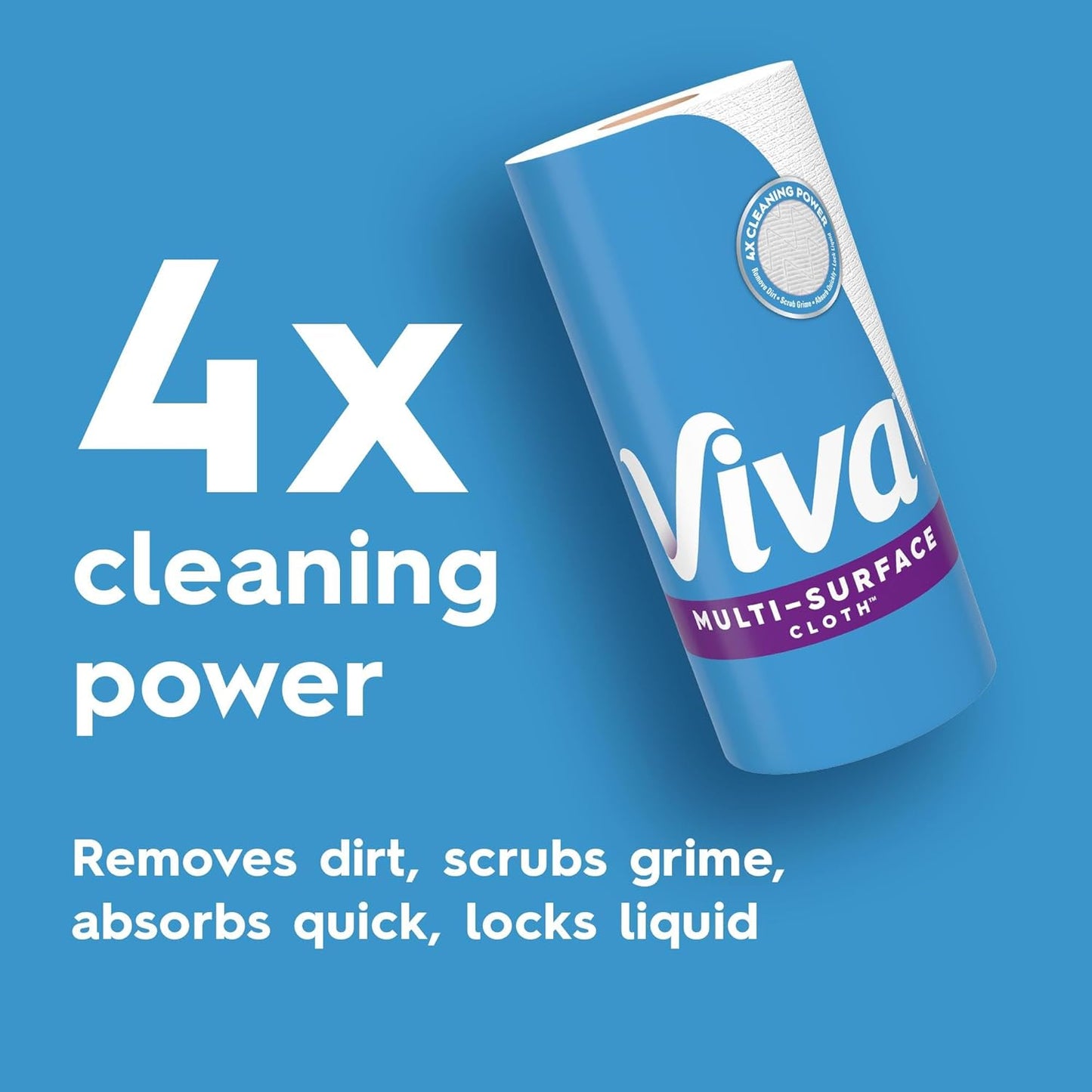 Viva Multi-Surface Cloth Paper Towels, Choose-A-Sheet Size, 12 Triple Rolls, 165 Sheets per Roll (Packaging May Vary)