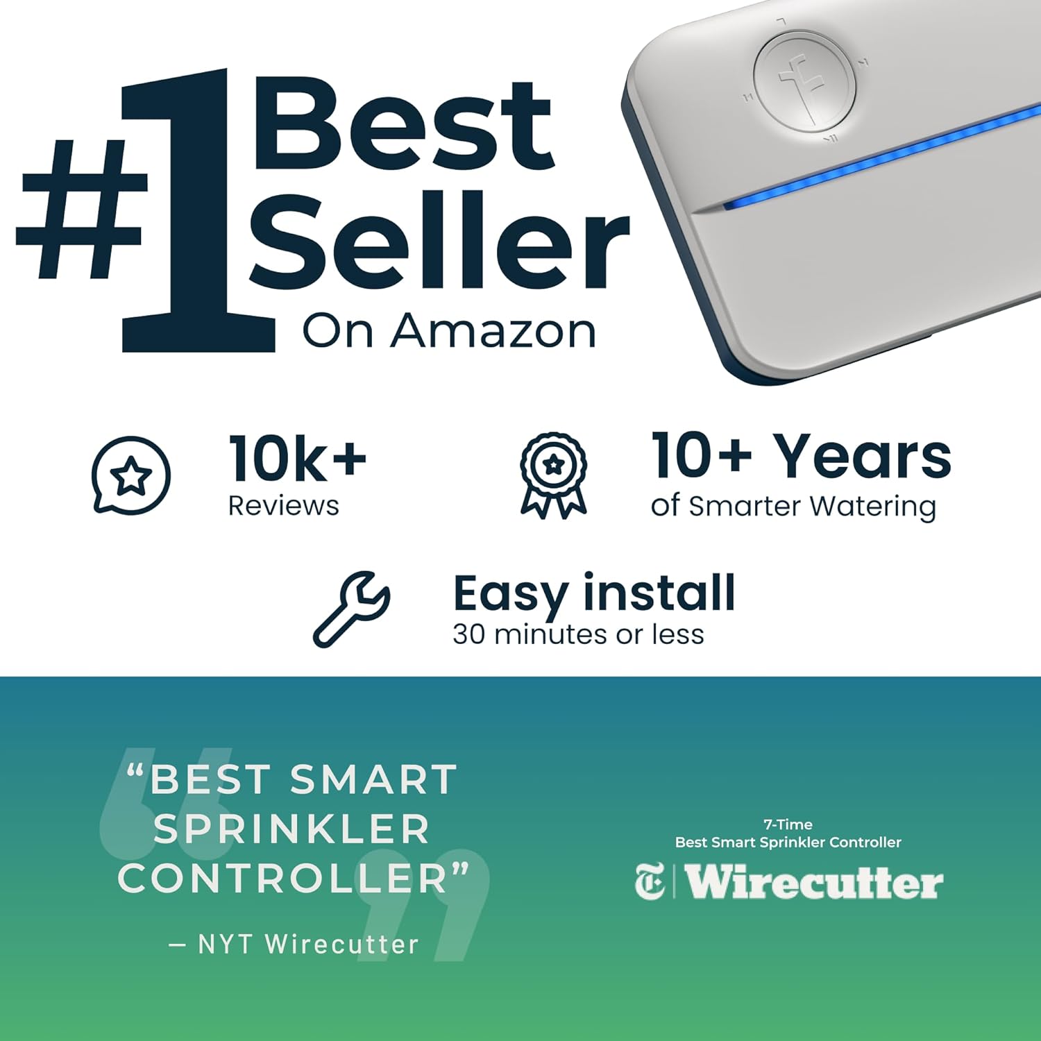Rachio WiFi Smart Sprinkler Controller (8-Zone Irrigation Remote Contr