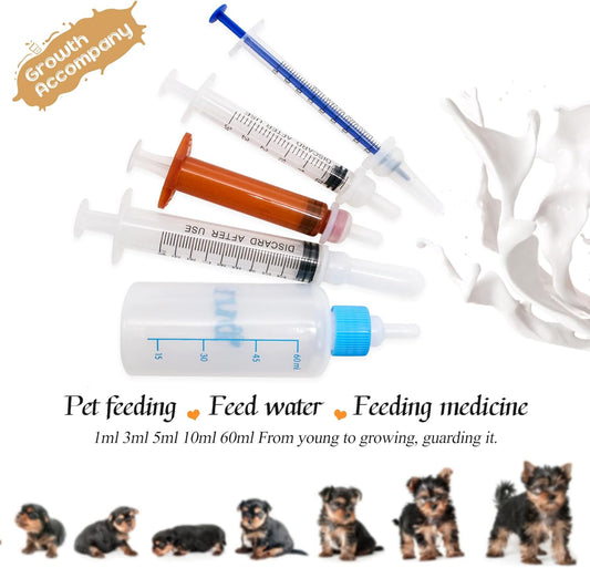 Puppy Kitten Bottle for Nursing, Newborn Baby Dog Cat Rabbit Feeding B
