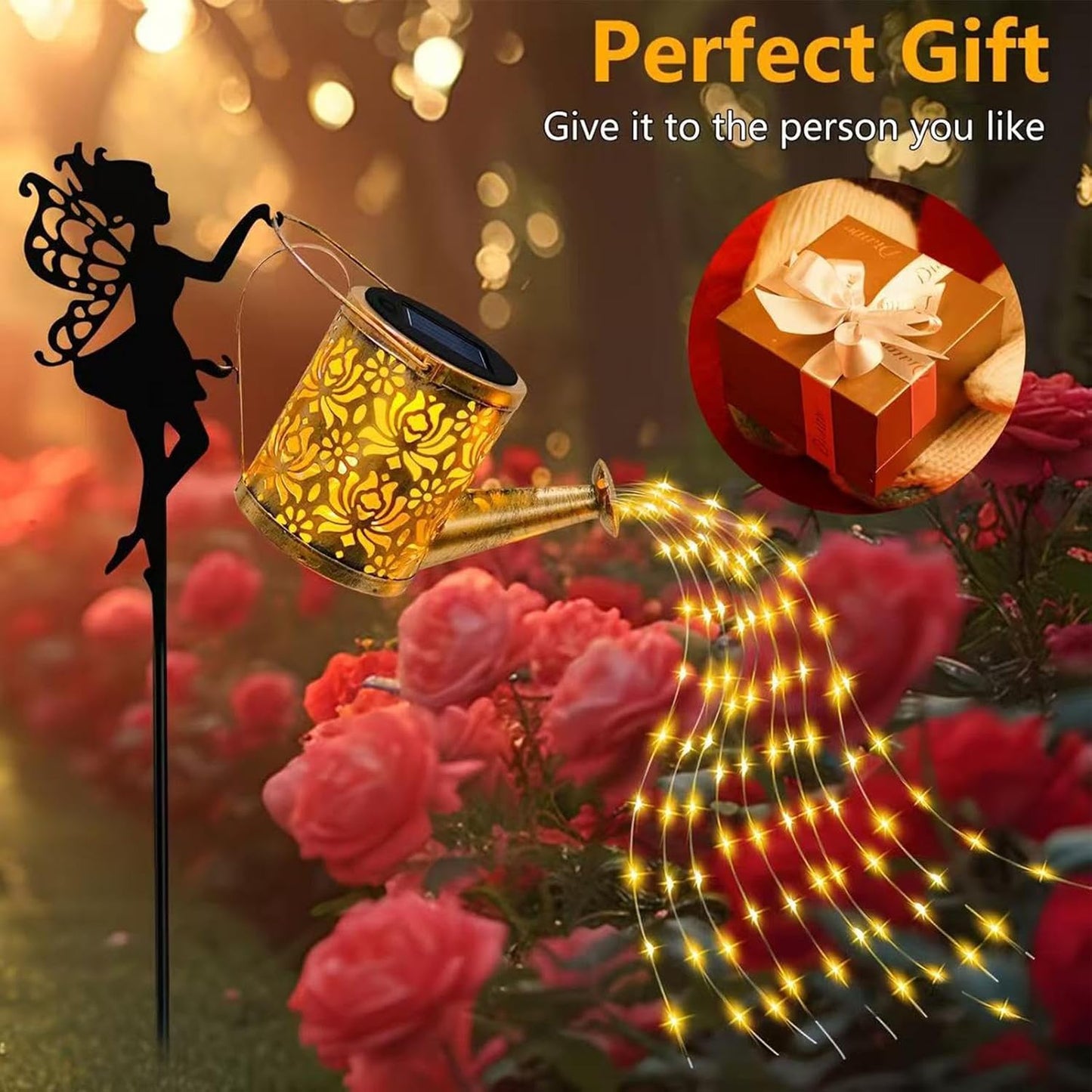 Solar Garden Lights, LED Christmas Outdoor Decor, Waterproof Metal Fairy Advantage, Retro Lighting Set for Yard, Decorative Pathway Lamps with Energy Saving, Landscape Illumination for Home Patio