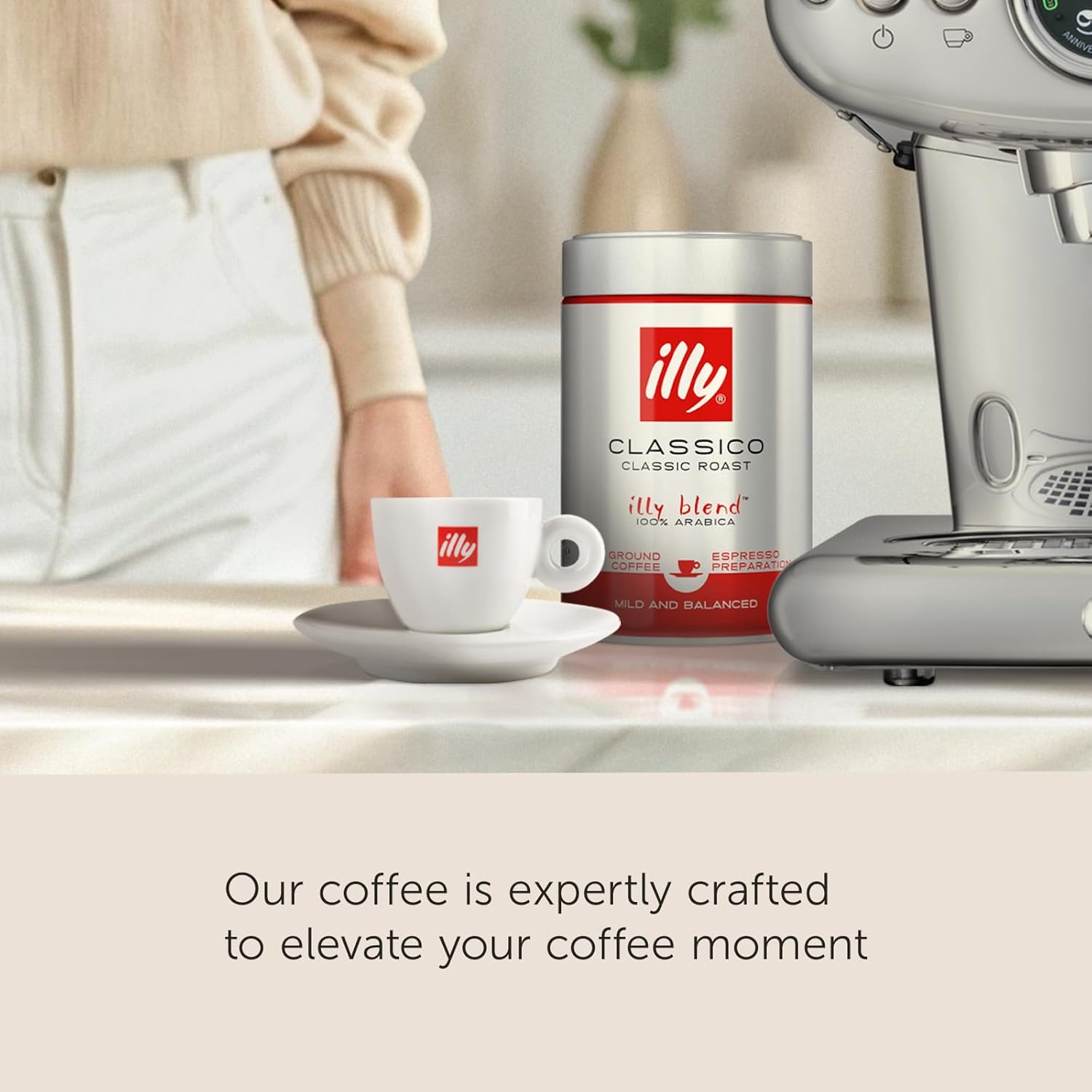 Illy Classico Ground Espresso Coffee, Medium Roast Roast With Notes Of
