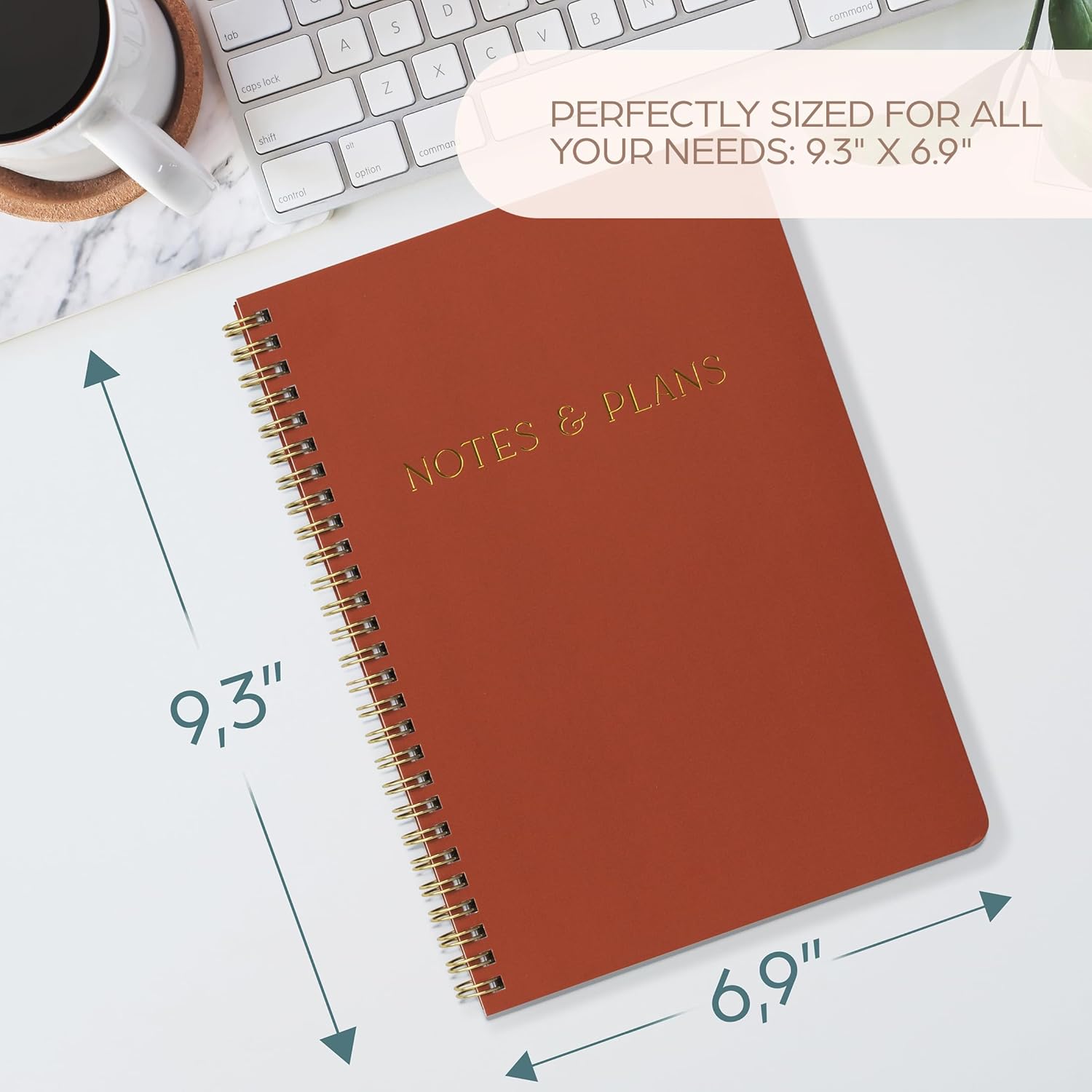 Beautiful Daily Planner And Notebook With Hourly Schedule - Aesthetic 
