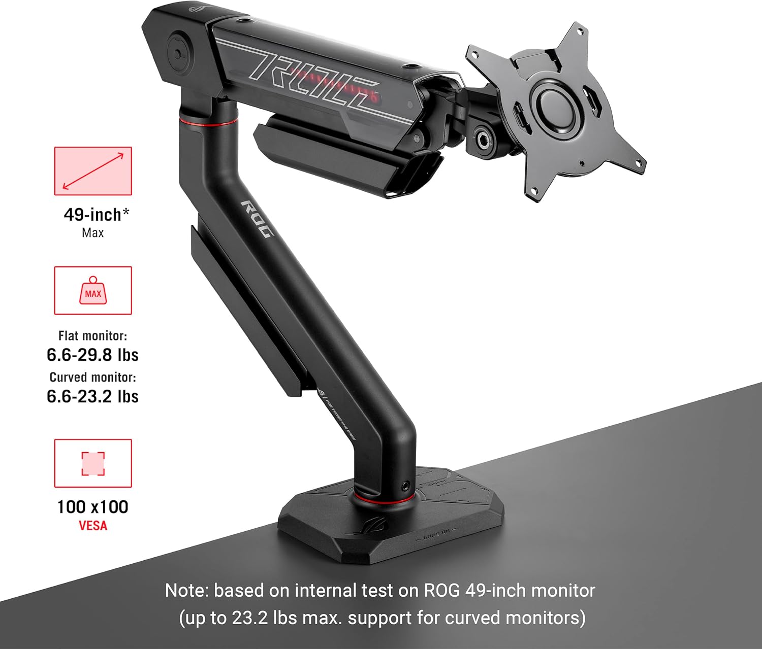 ROG Ergo Monitor Arm (AAS01R) – Mechanical Spring Monitor Mount with D