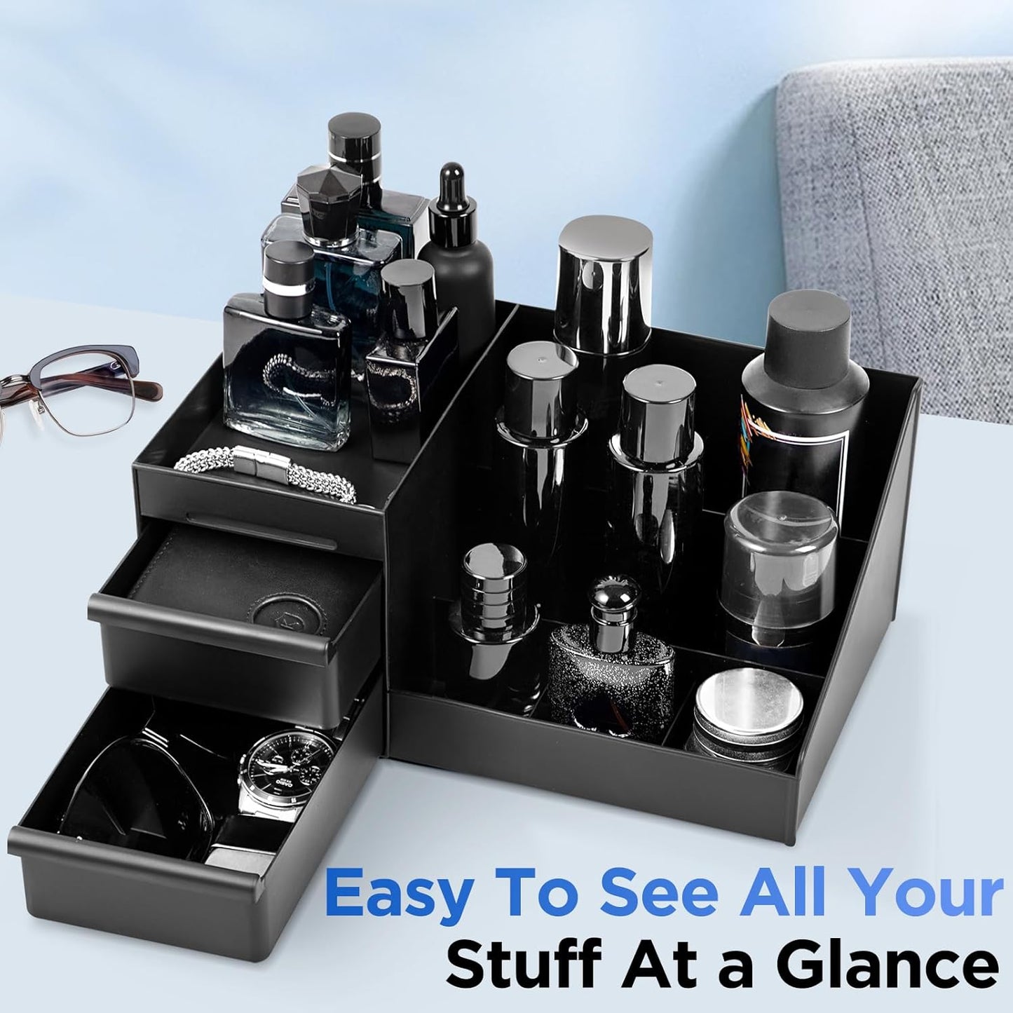 EXIN DECHEN Cologne Organizer for Men,Cologne Stand,Organizador de Per
